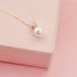 14K Diamond Pearl Necklace