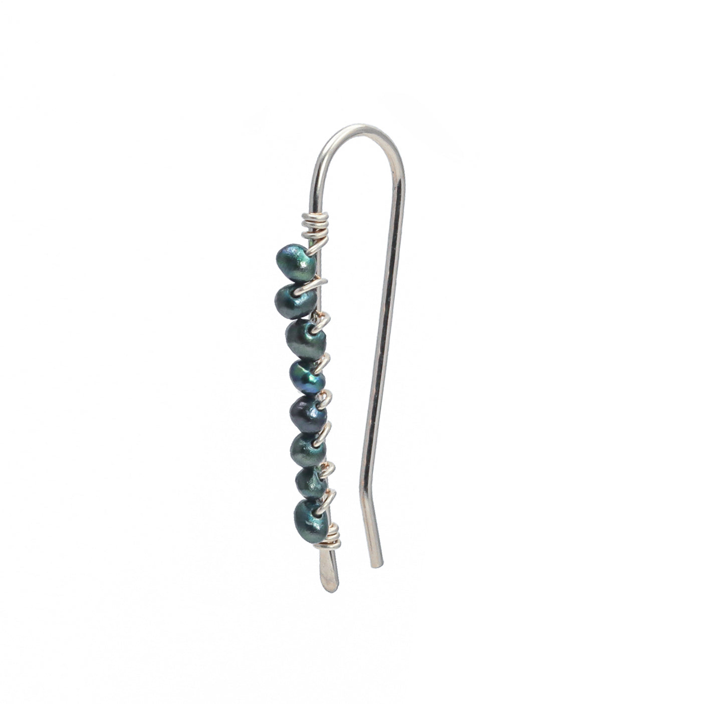 Black Pearl Ear Climbers