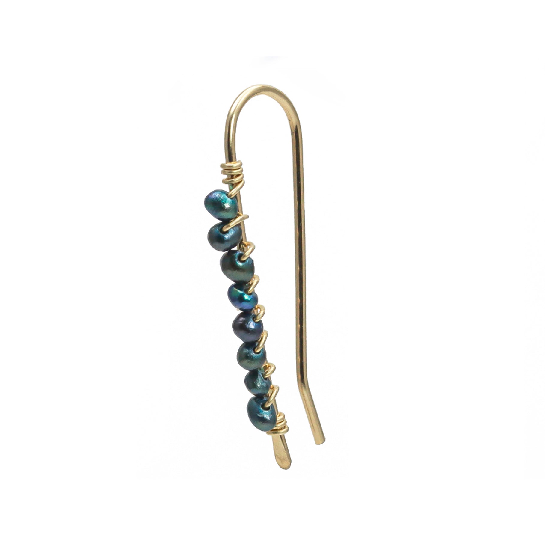 Black Pearl Ear Climbers