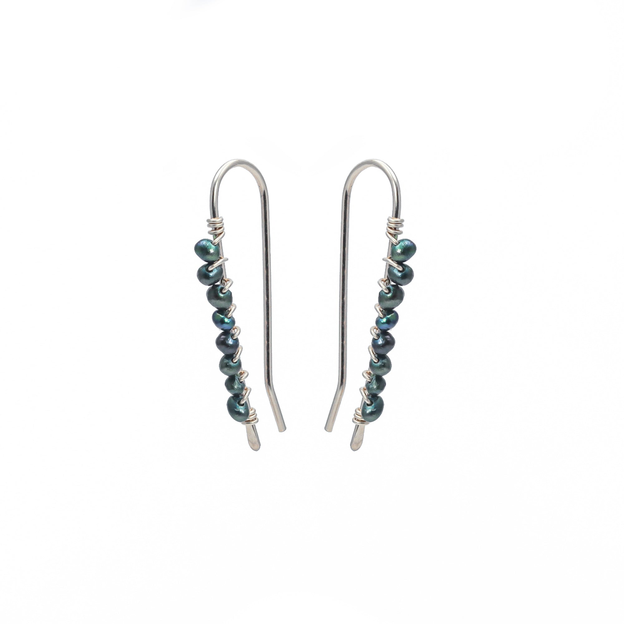 Black Pearl Ear Climbers