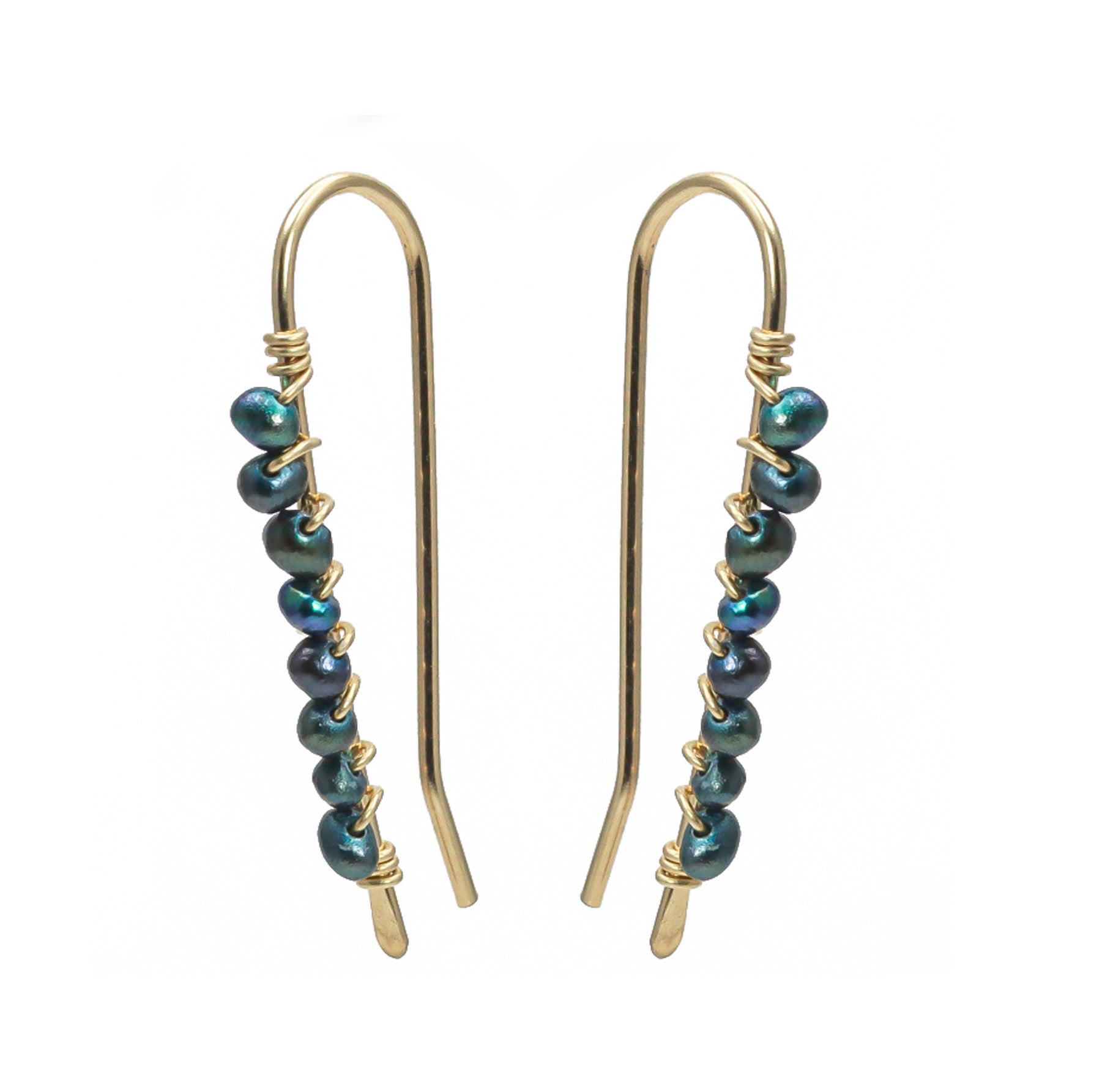 Black Pearl Ear Climbers