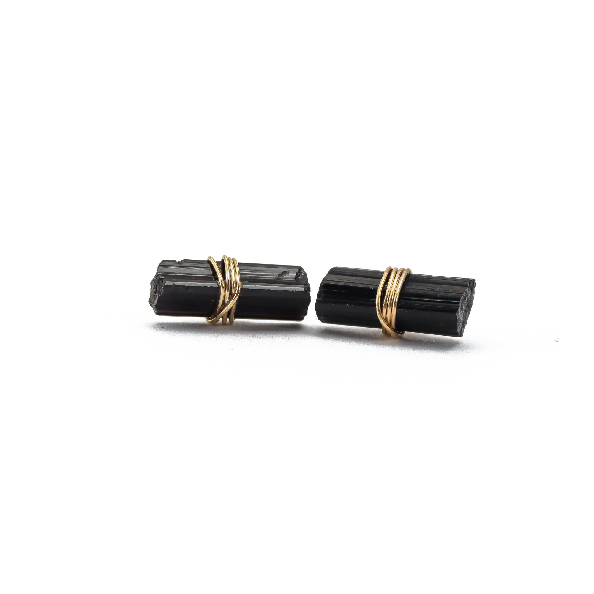 Black Tourmaline Bar Studs