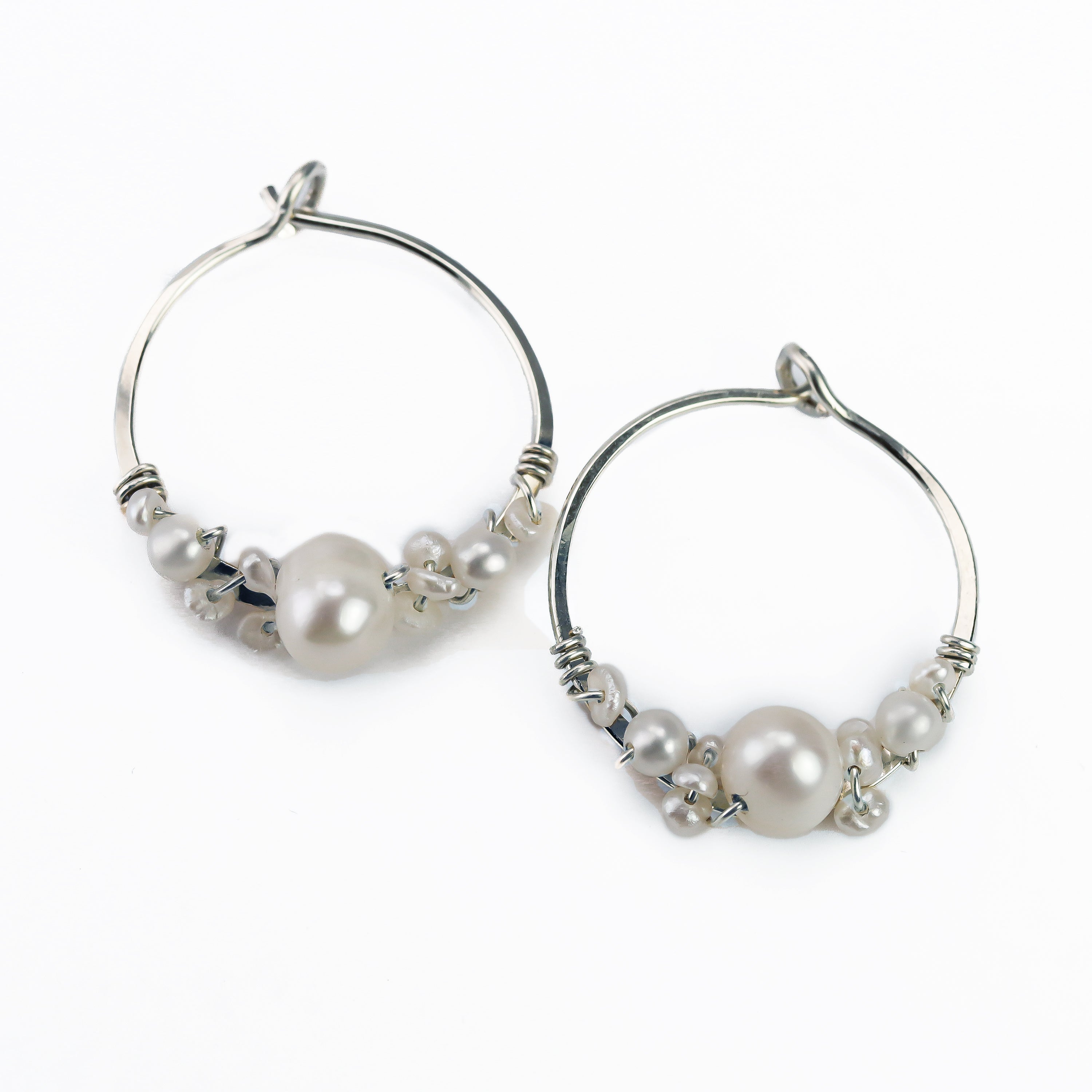 Bubbly Pearl Hoops