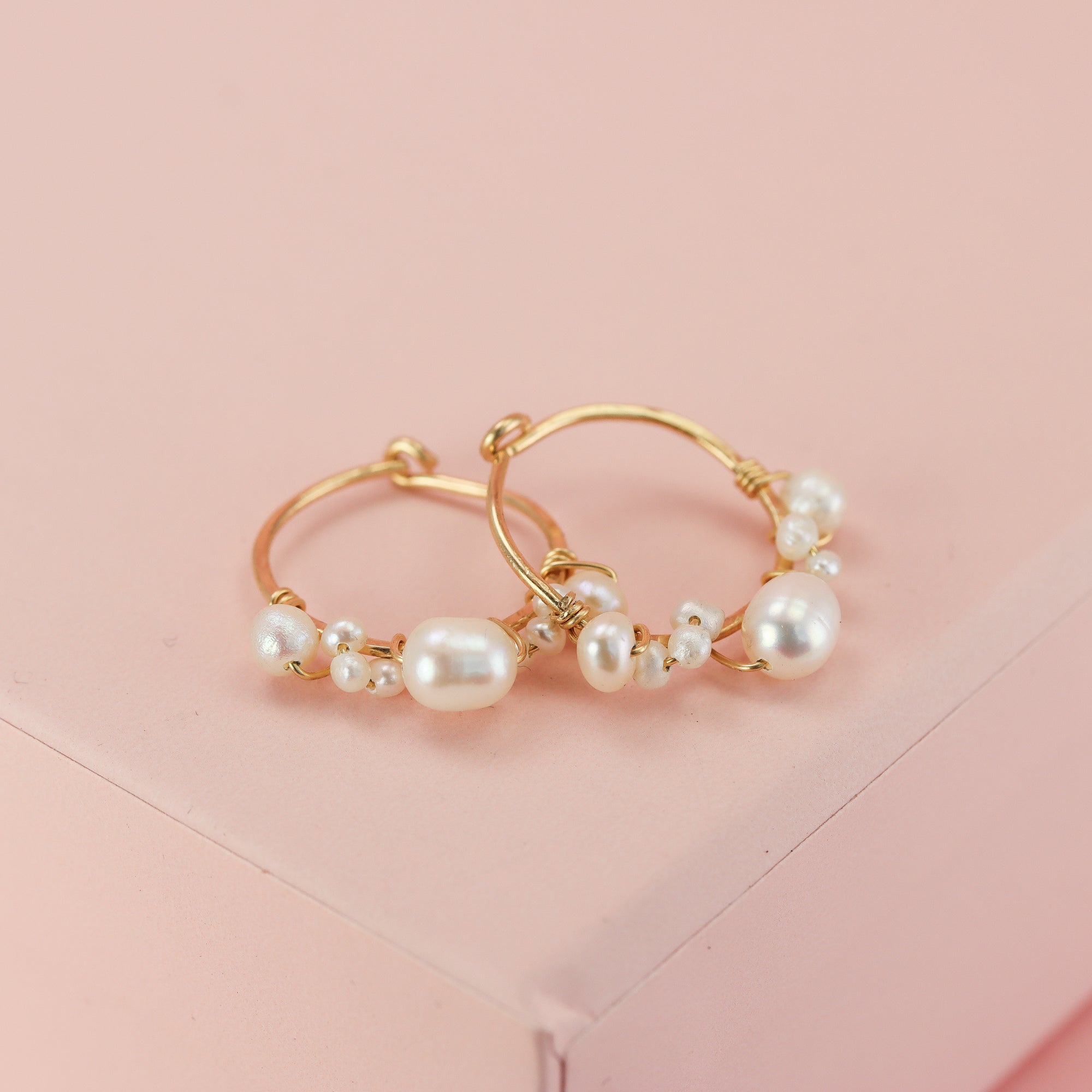 Bubbly Pearl Hoops