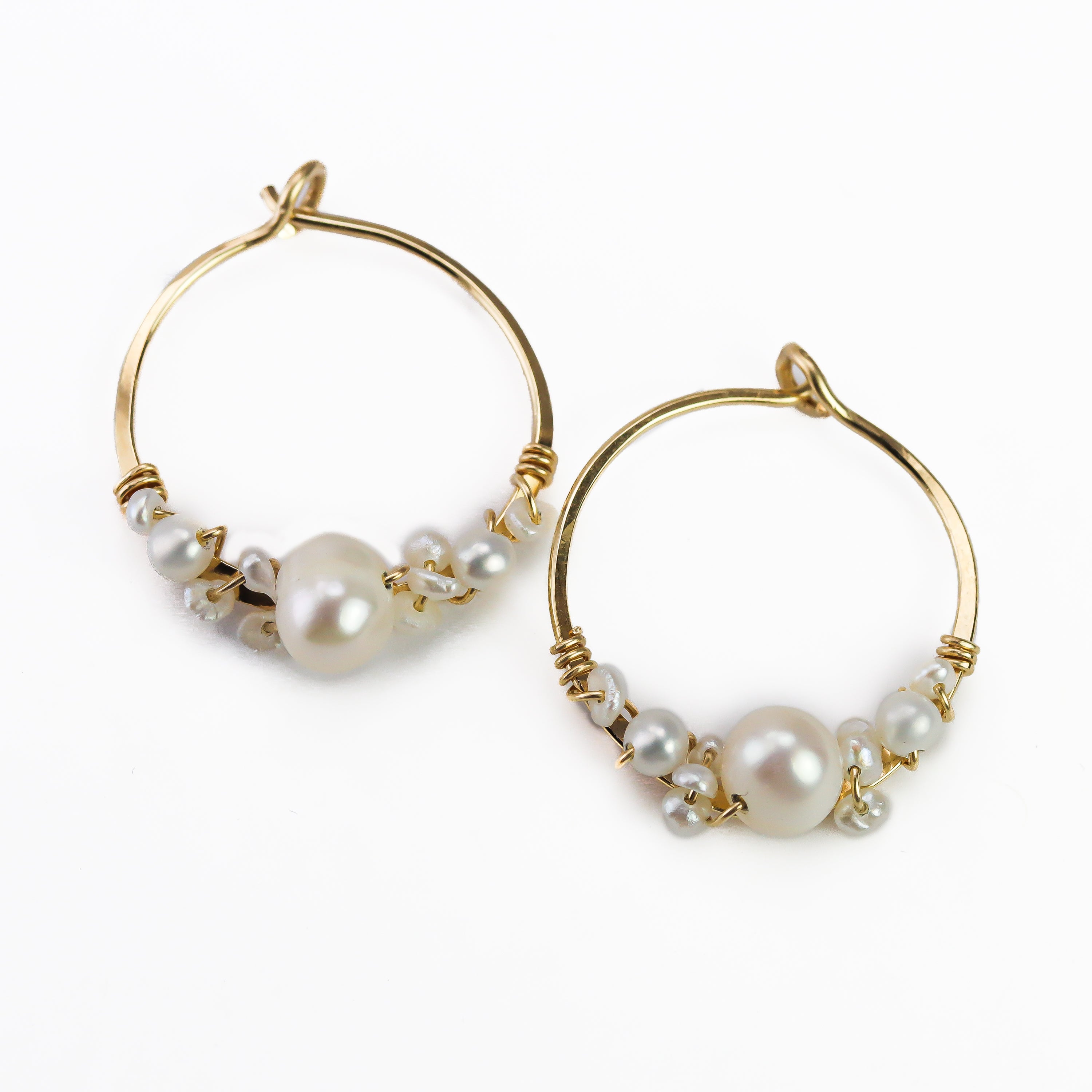 Bubbly Pearl Hoops
