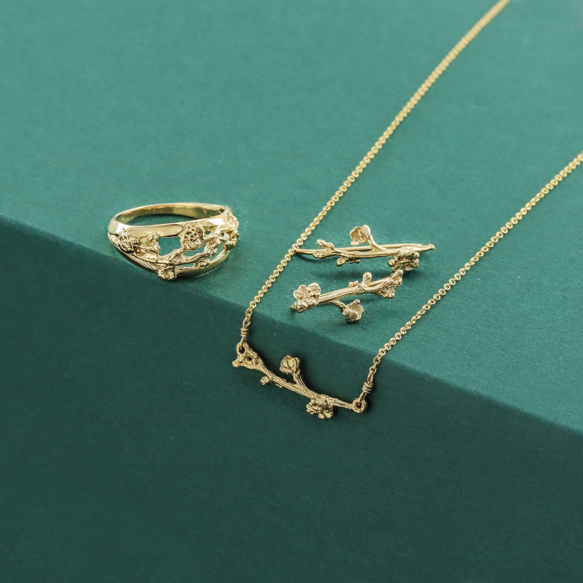 Cherry Blossom Ear Climbers