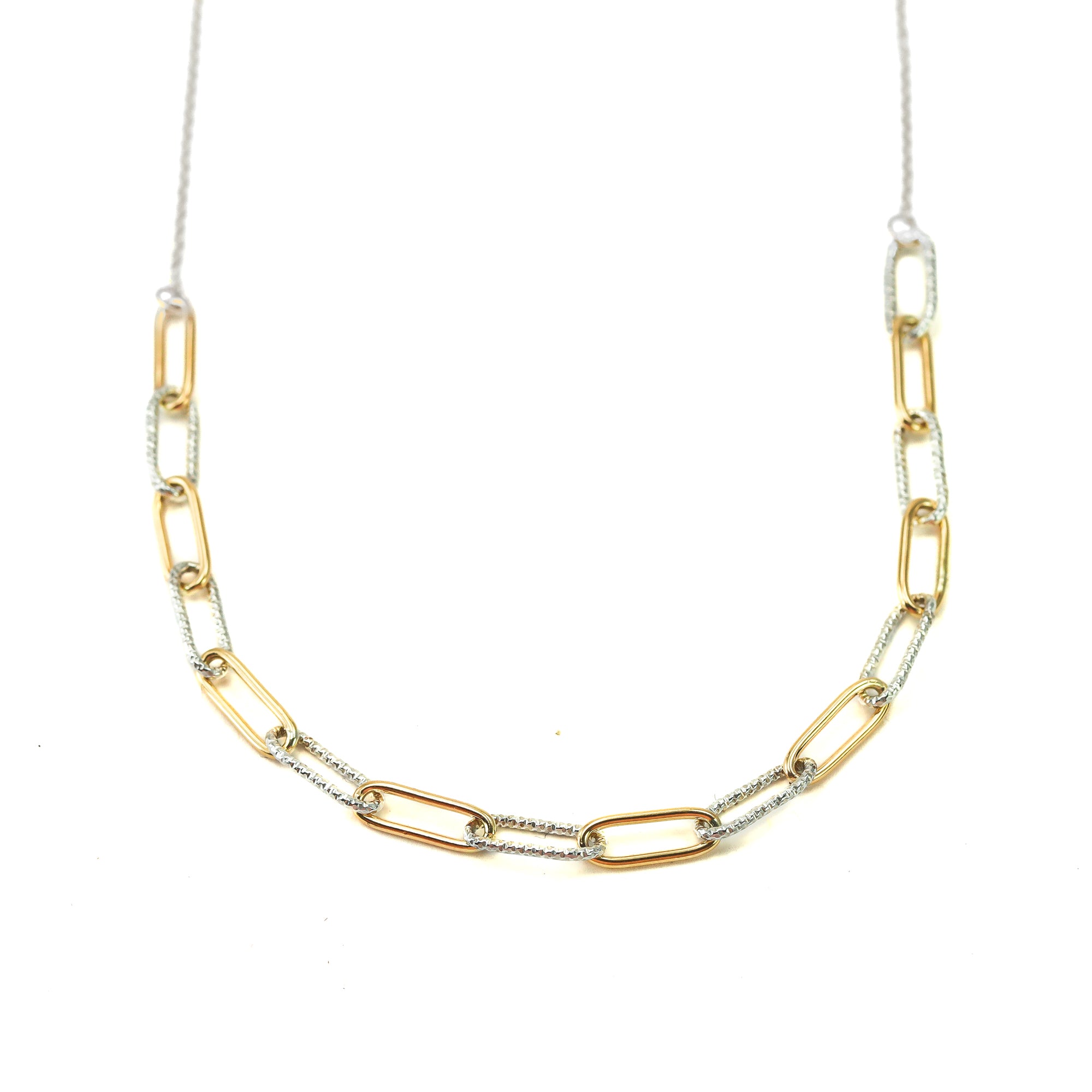 Chunky Paperclip Chain Necklace in Gold Fill and Silver