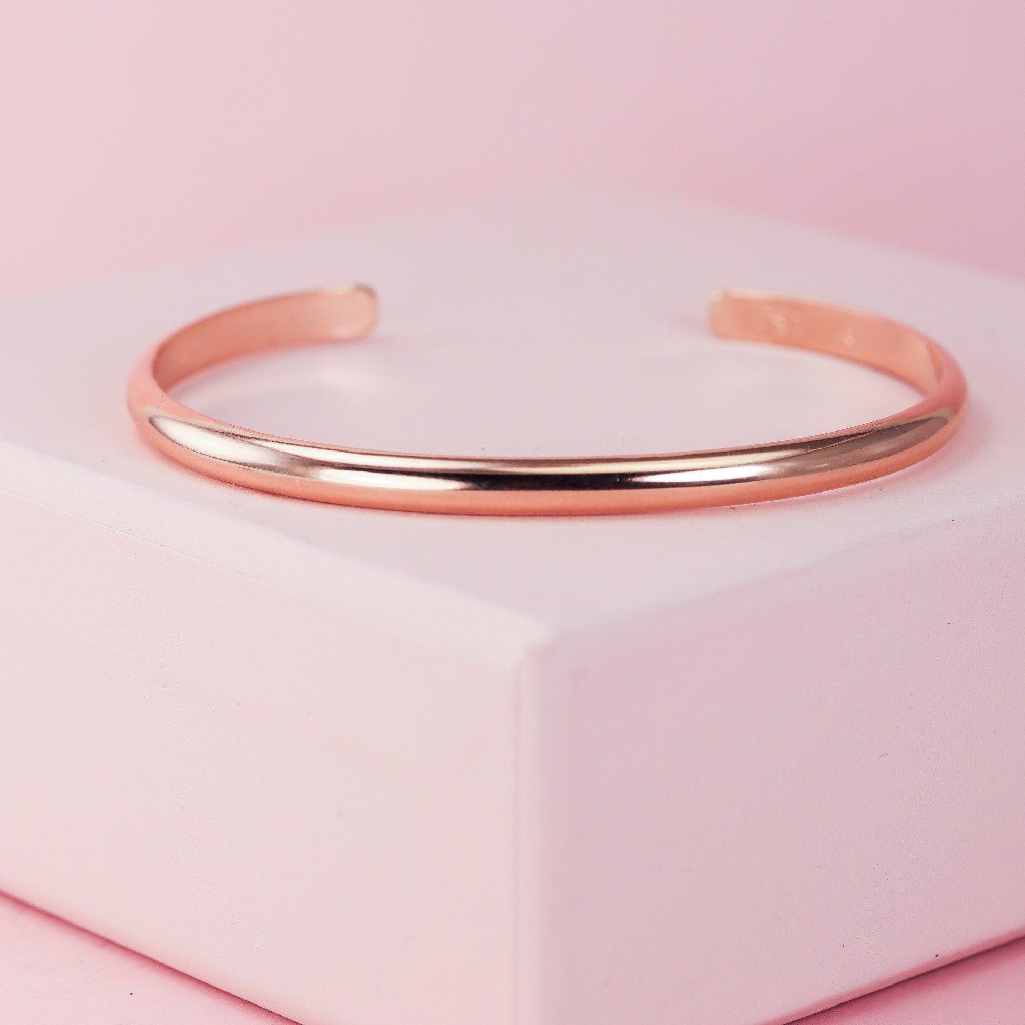 Engraved Rose Gold Cuff