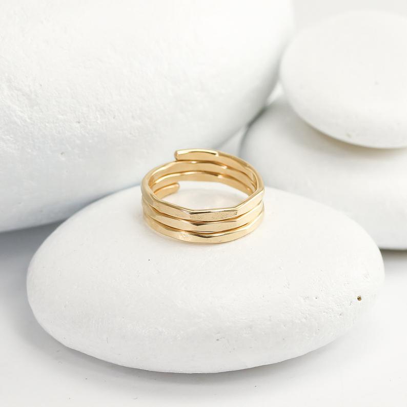Hammered Coiled Ring