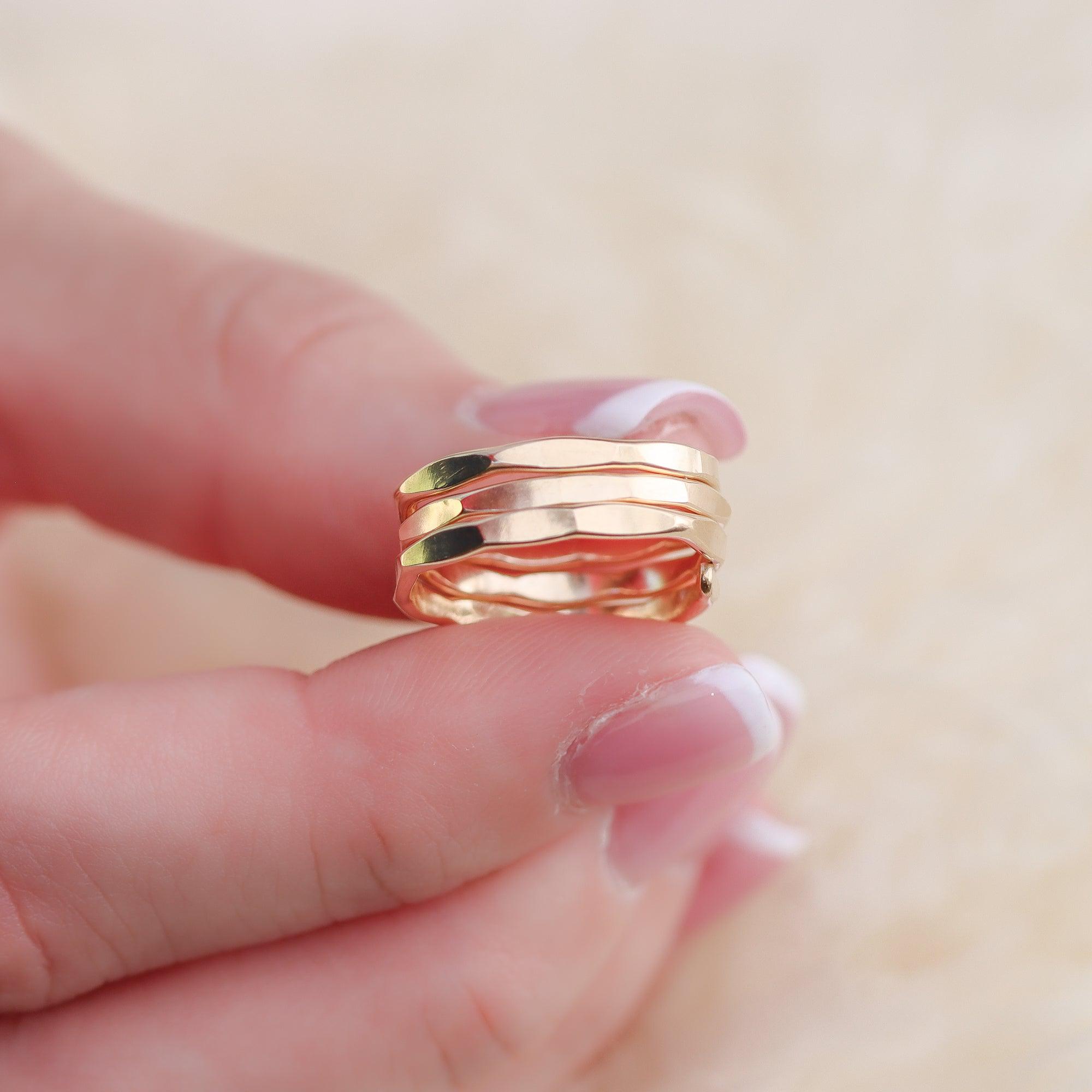 Hammered Coiled Ring