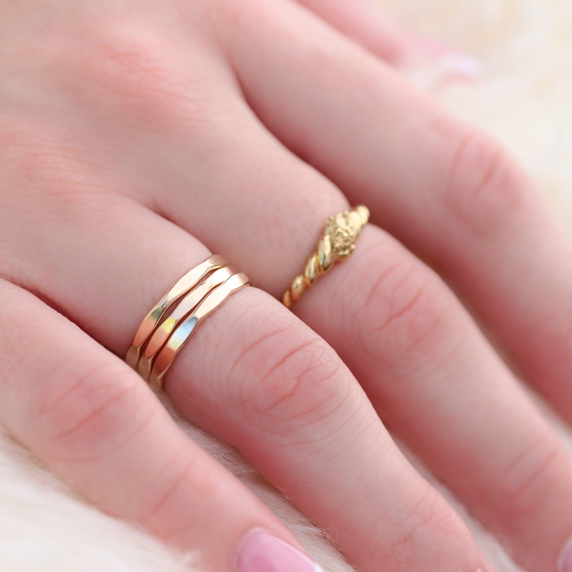 Hammered Coiled Ring