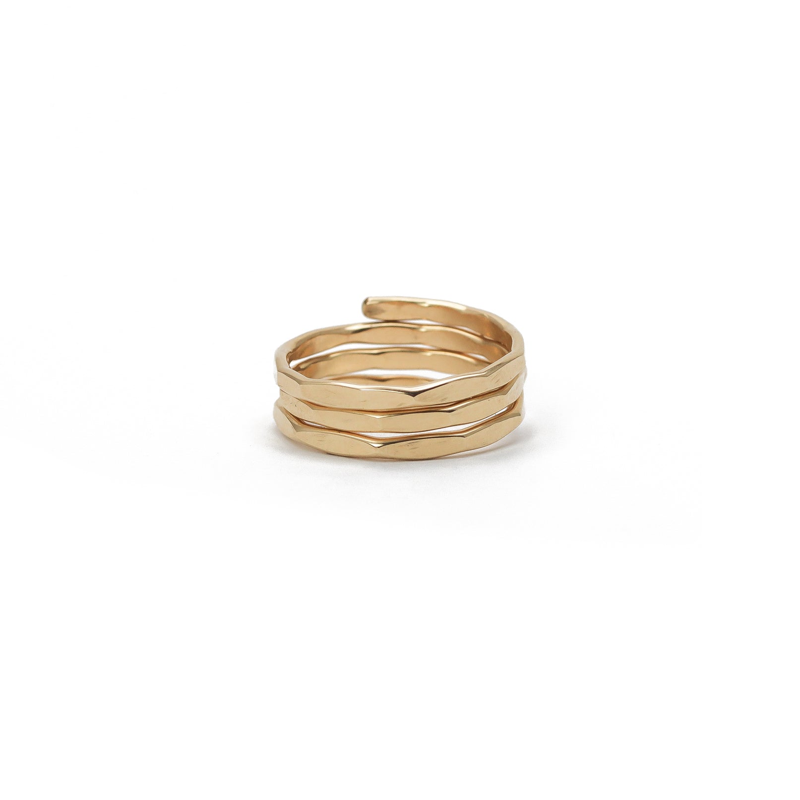 Hammered Coiled Ring