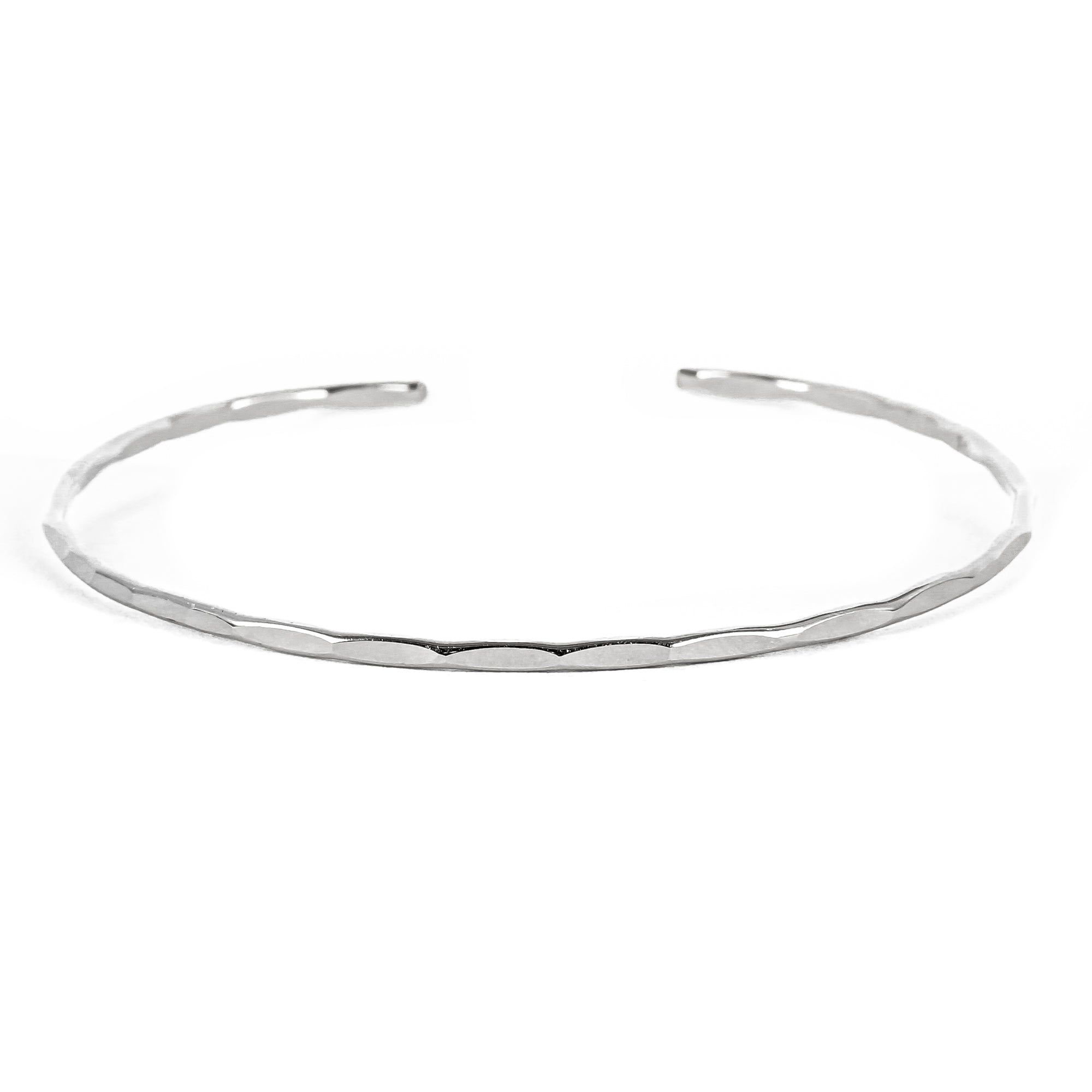 Hammered Cuff Set in Silver