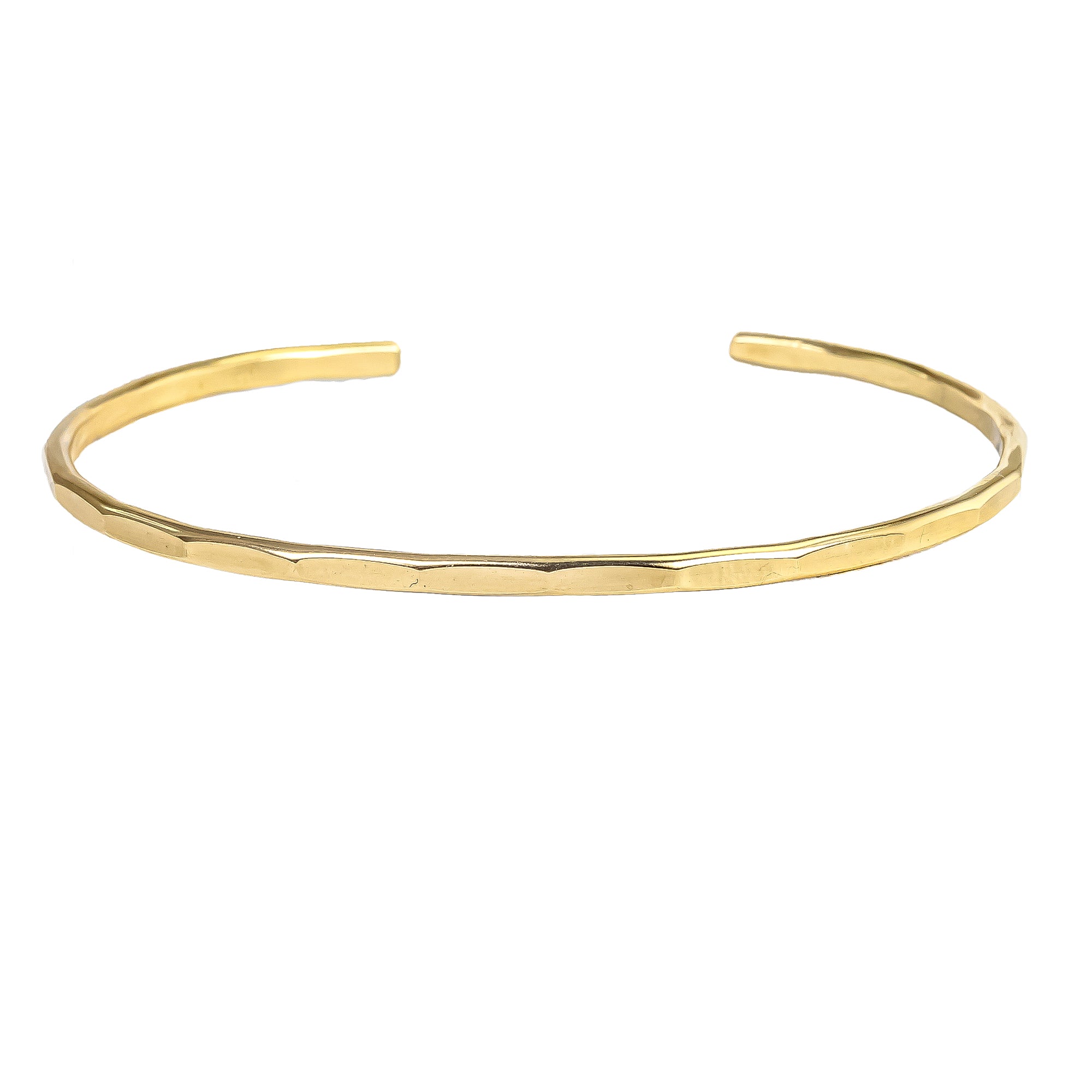 Hammered Gold Signature Cuff Bracelet
