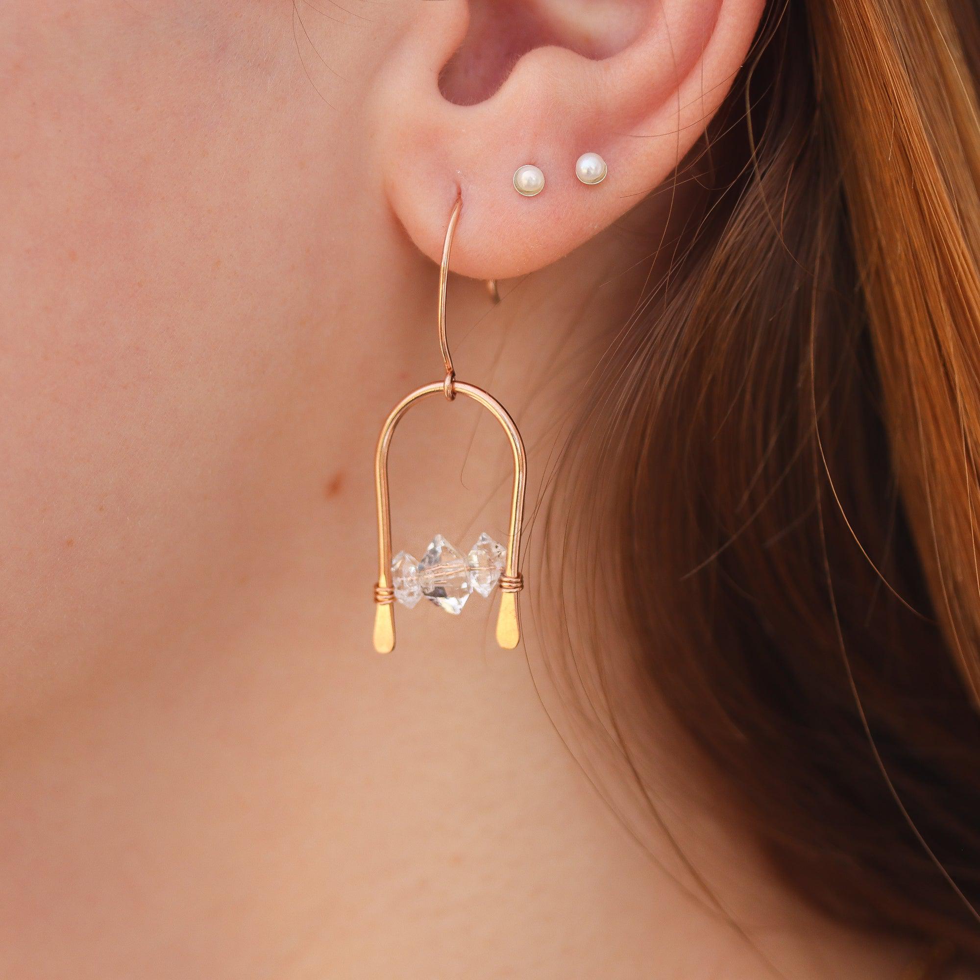 Herkimer Arch Earrings