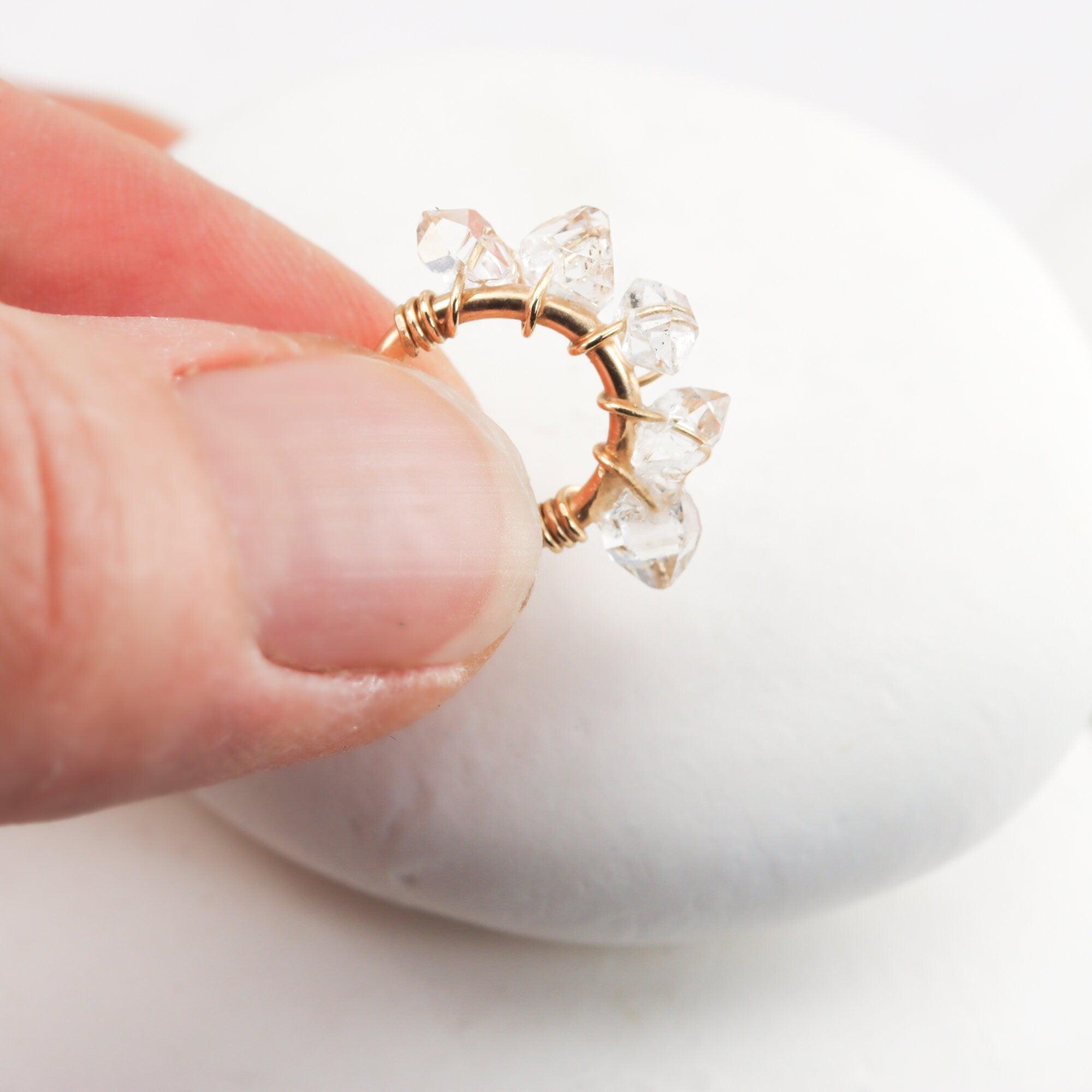 Herkimer Diamond Ear Cuff