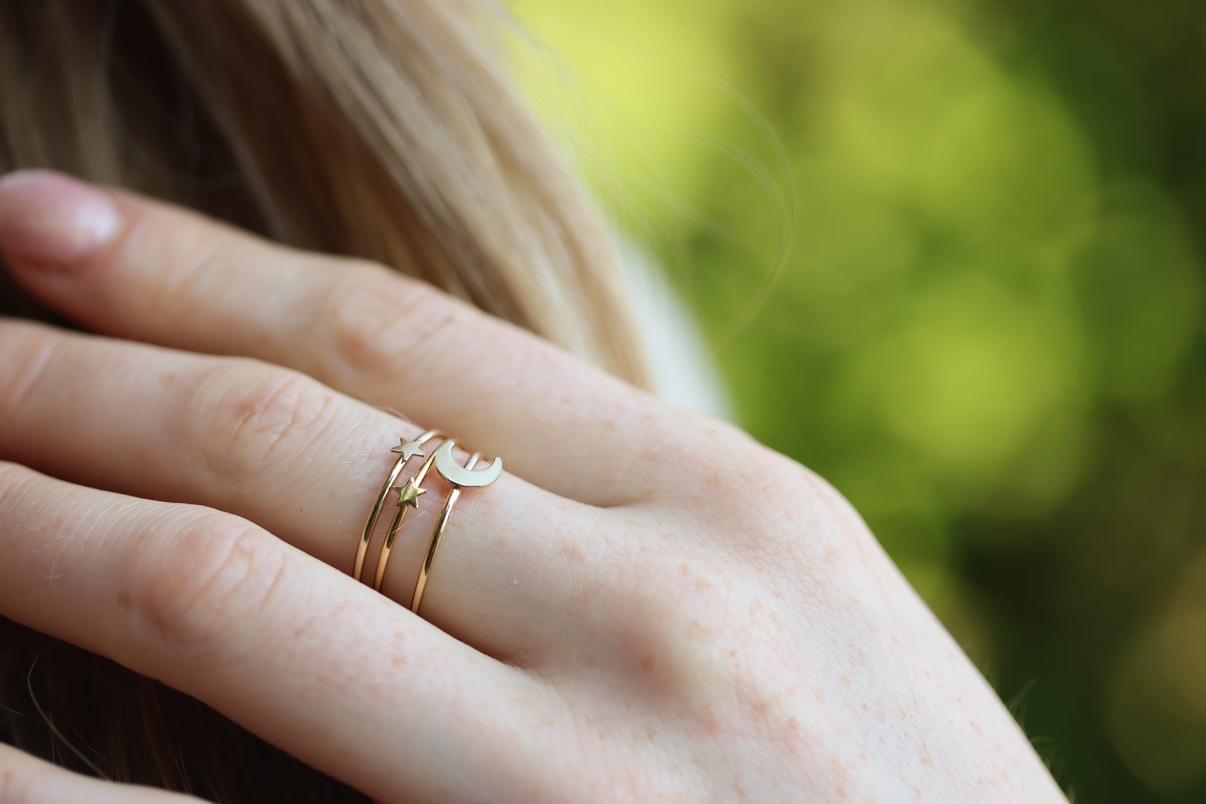 Dainty Star Charm Ring