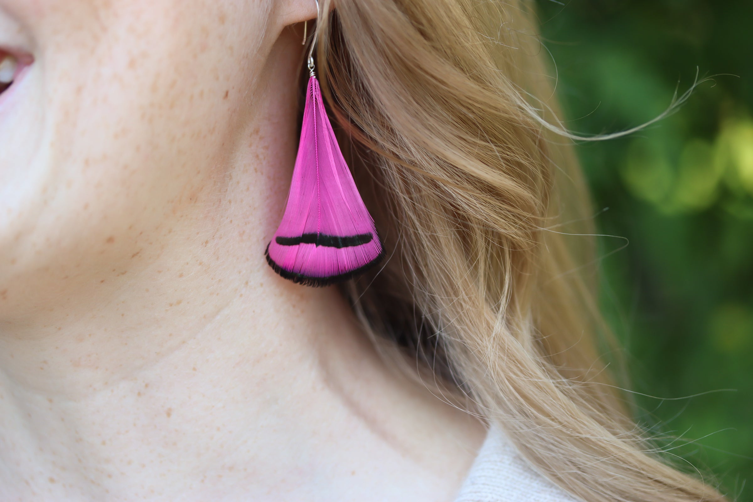 Feather Drop Earrings