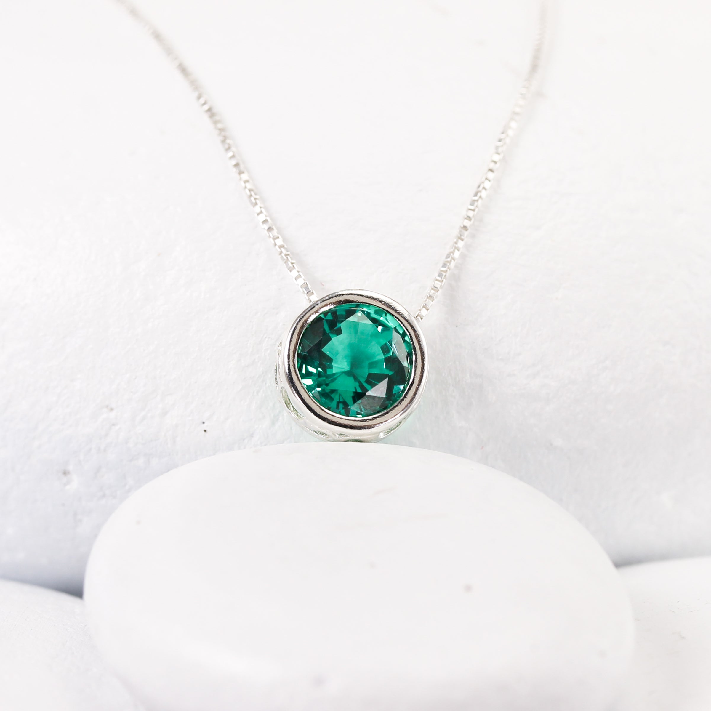 Solitaire Birthstone Slider Necklace