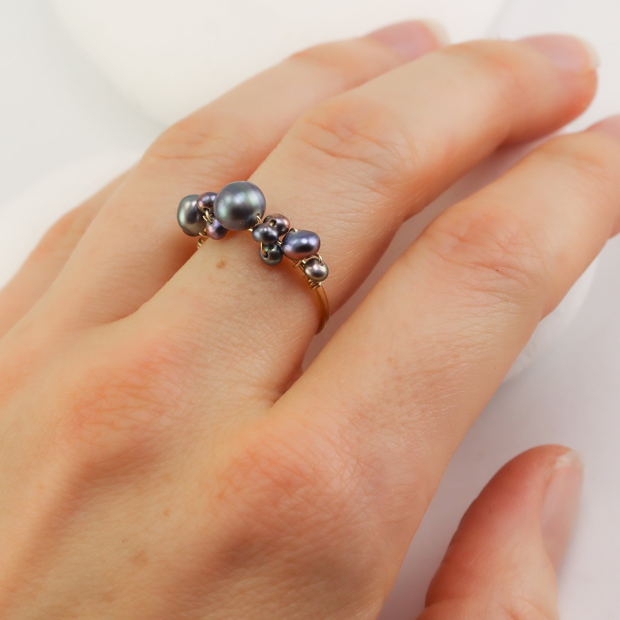 Large Bubbly Pearl Ring