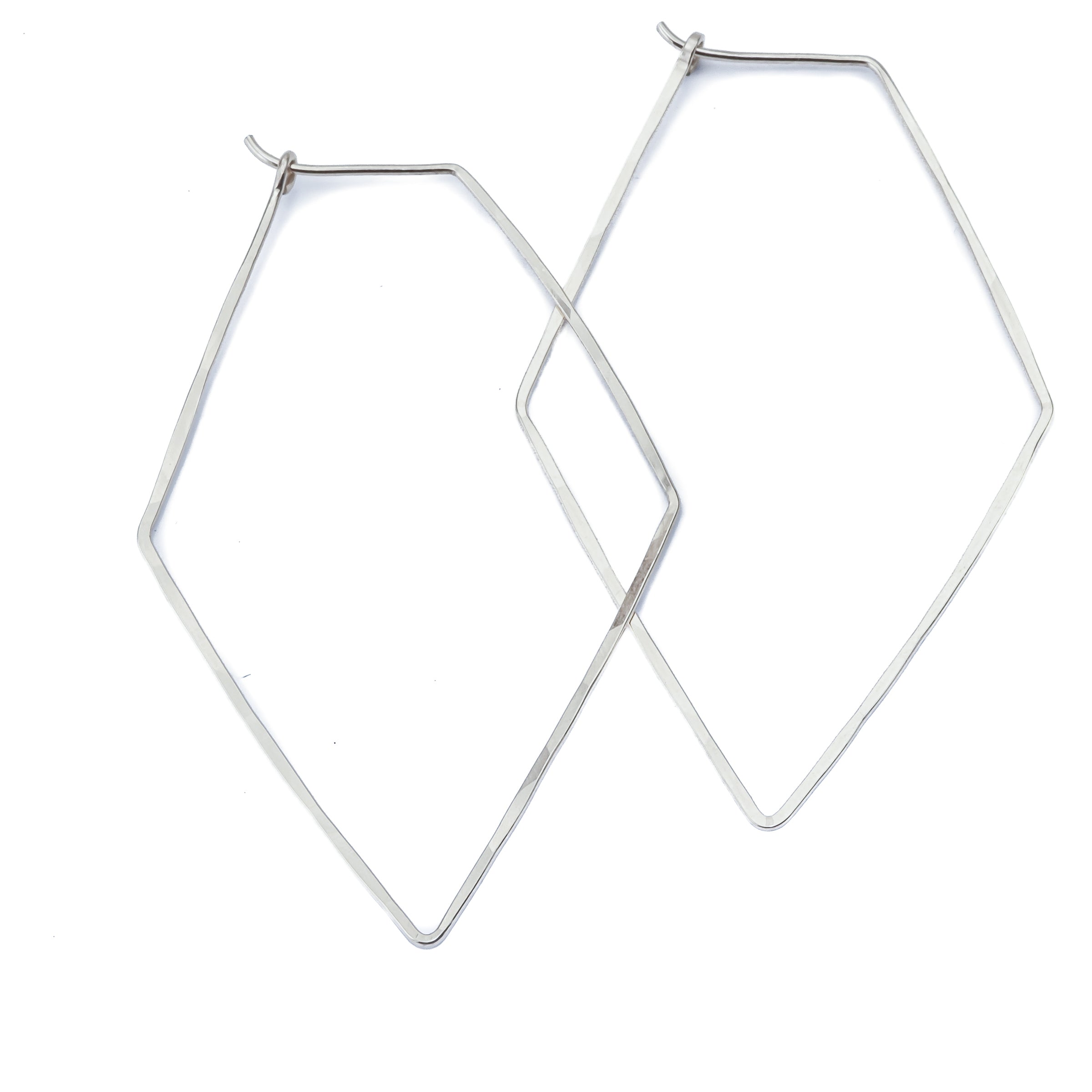 Large Diamond Hoop Earrings