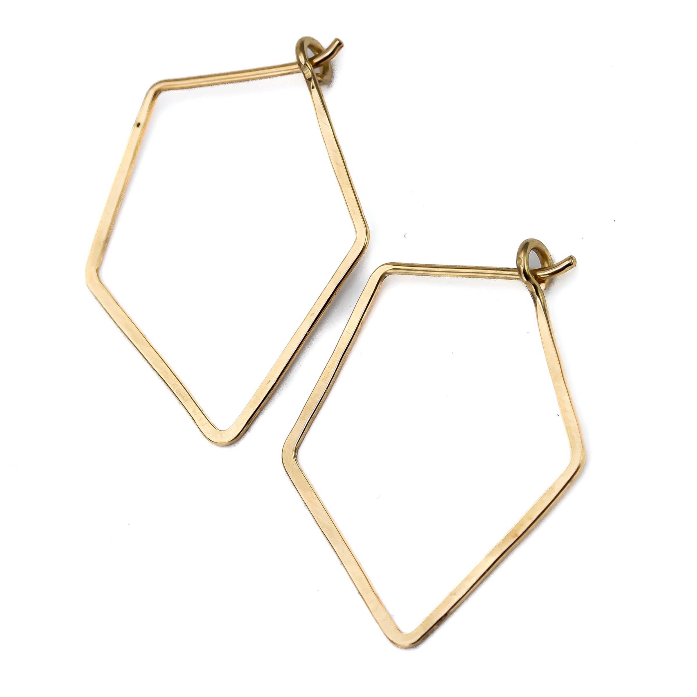 Large Diamond Hoop Earrings