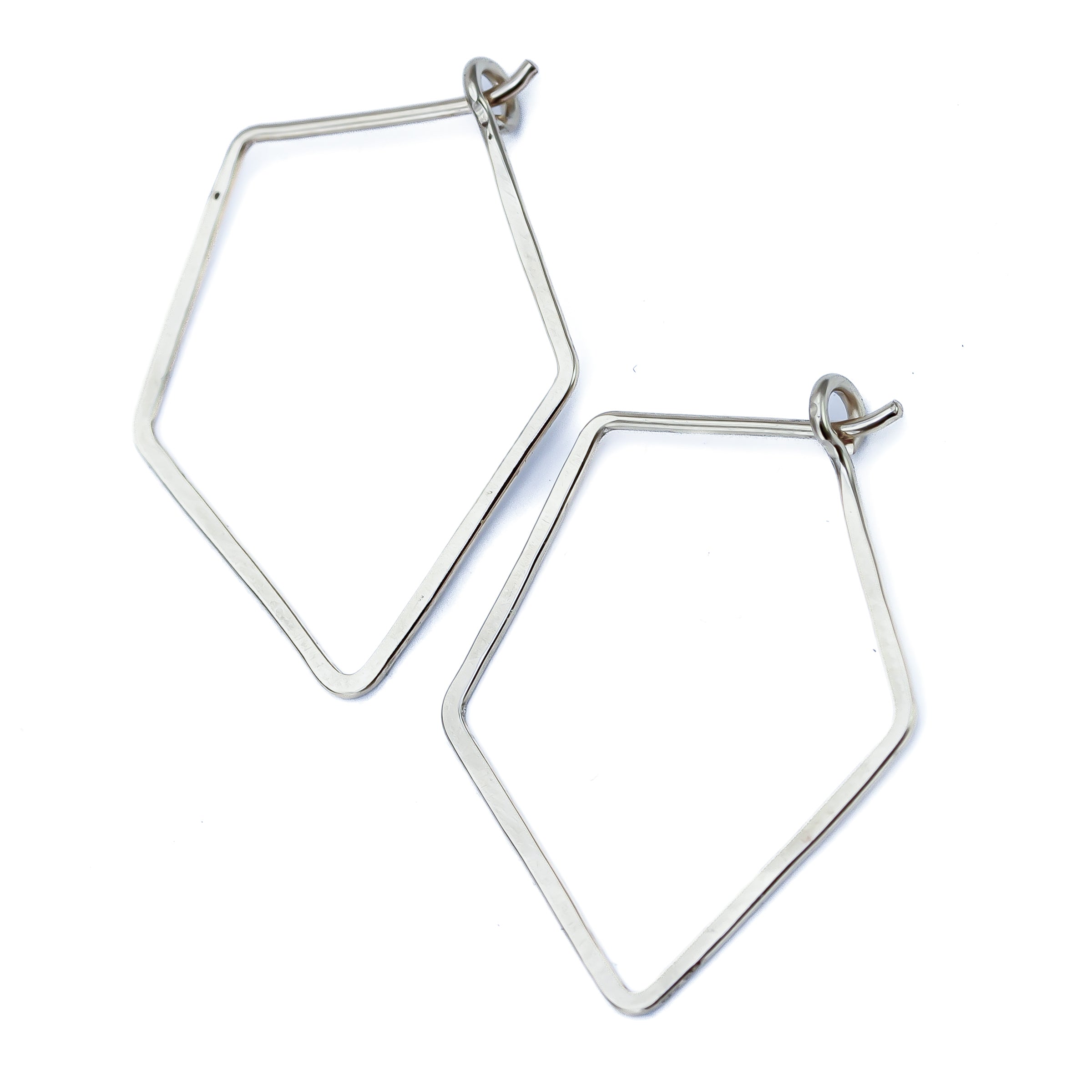 Large Diamond Hoop Earrings