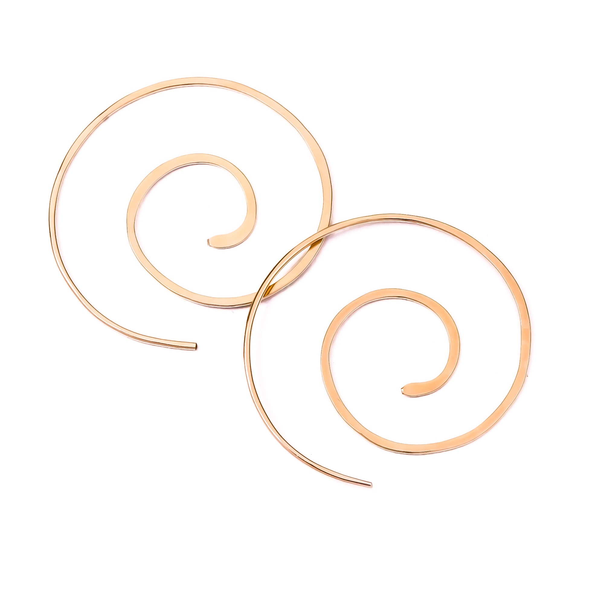 Large Spiral Hoop Earrings