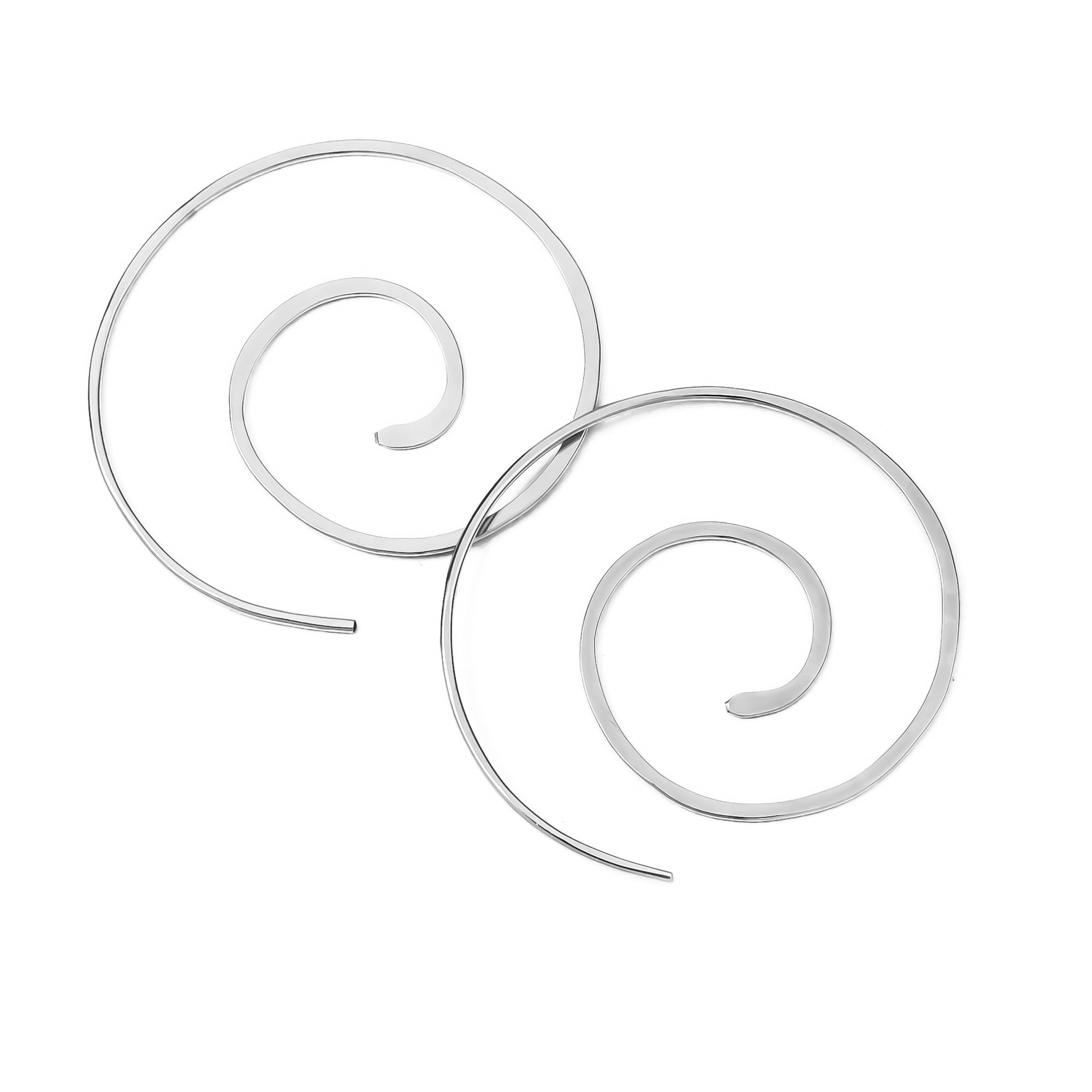 Large Spiral Hoop Earrings