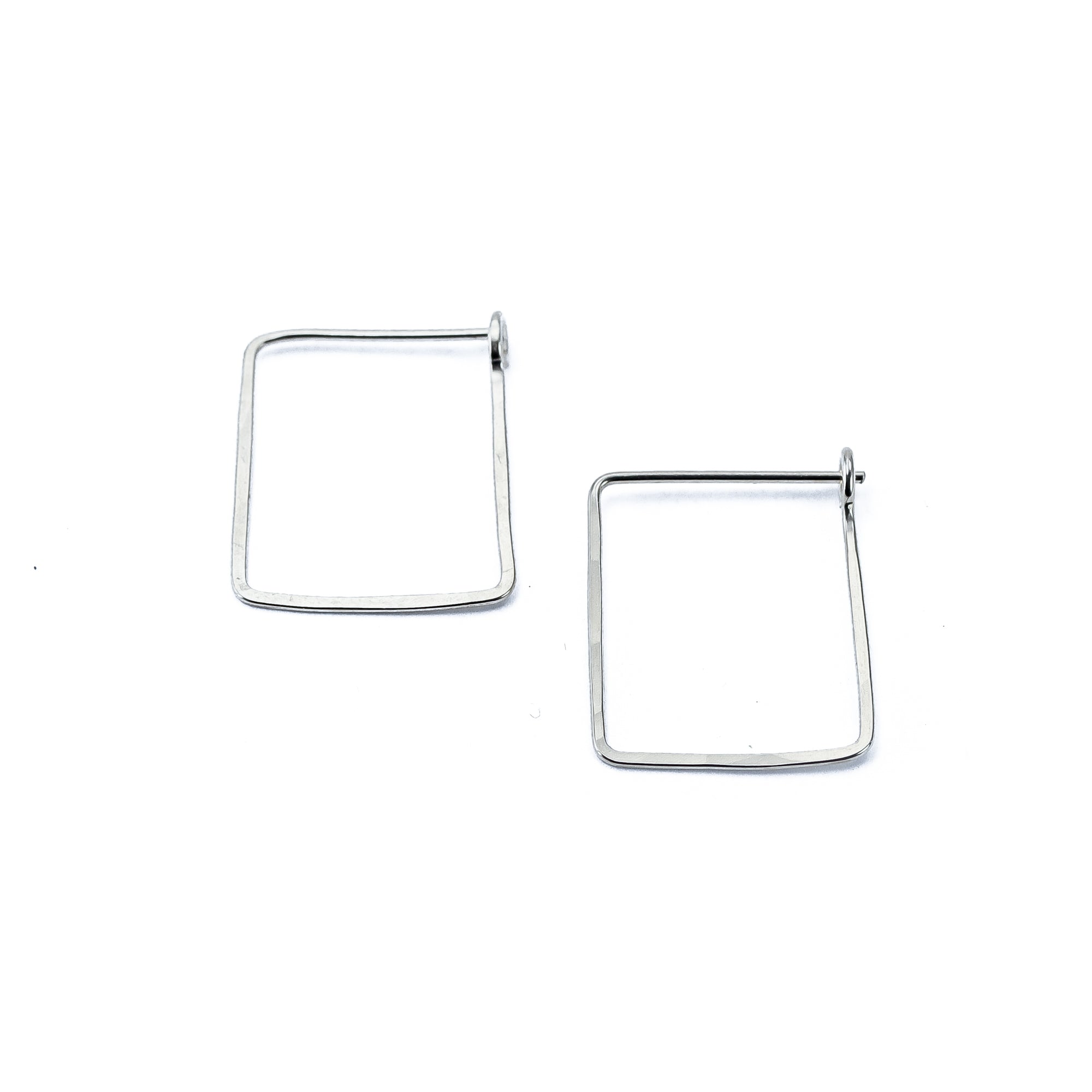 Mini Huggie Rectangle Hoops