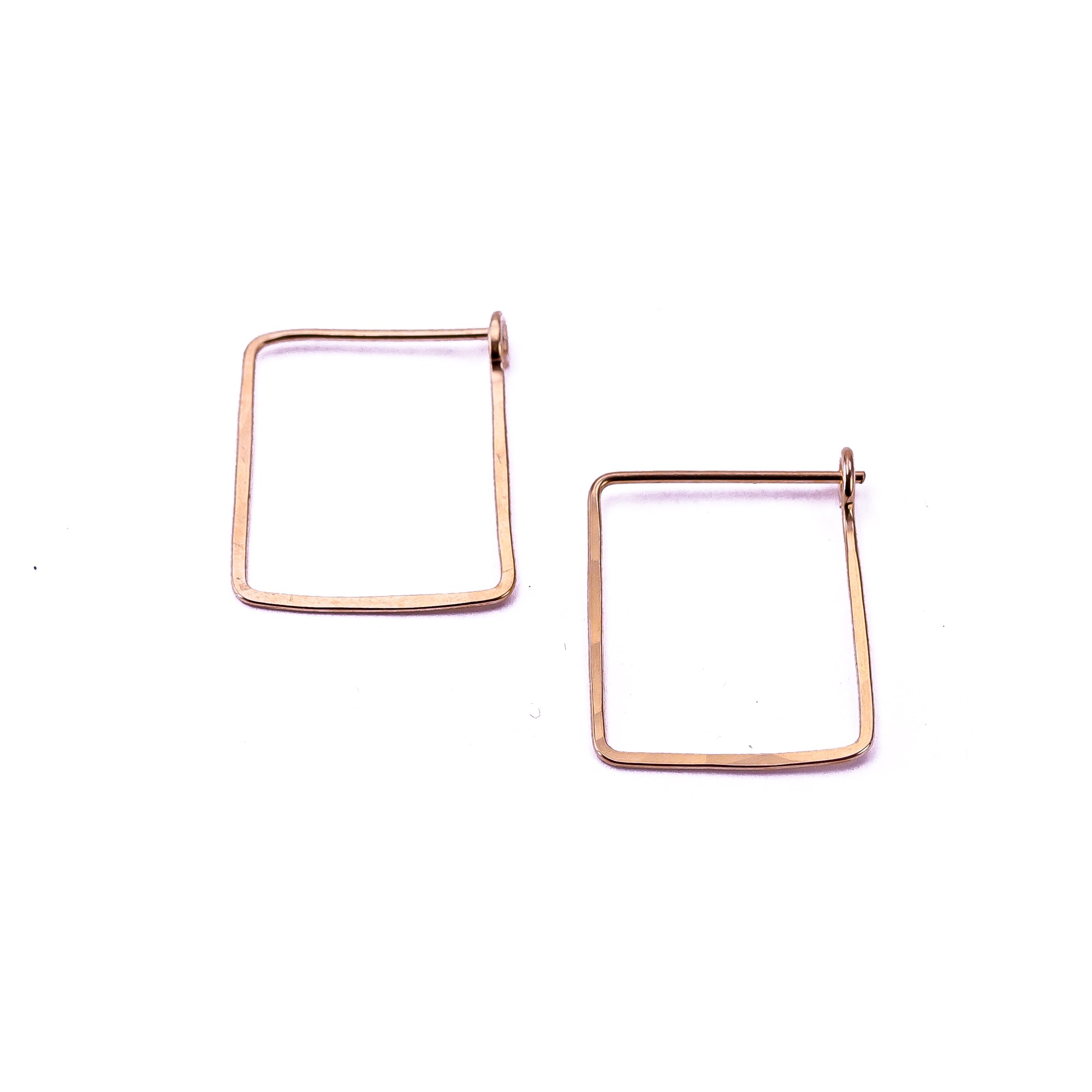 Mini Huggie Rectangle Hoops