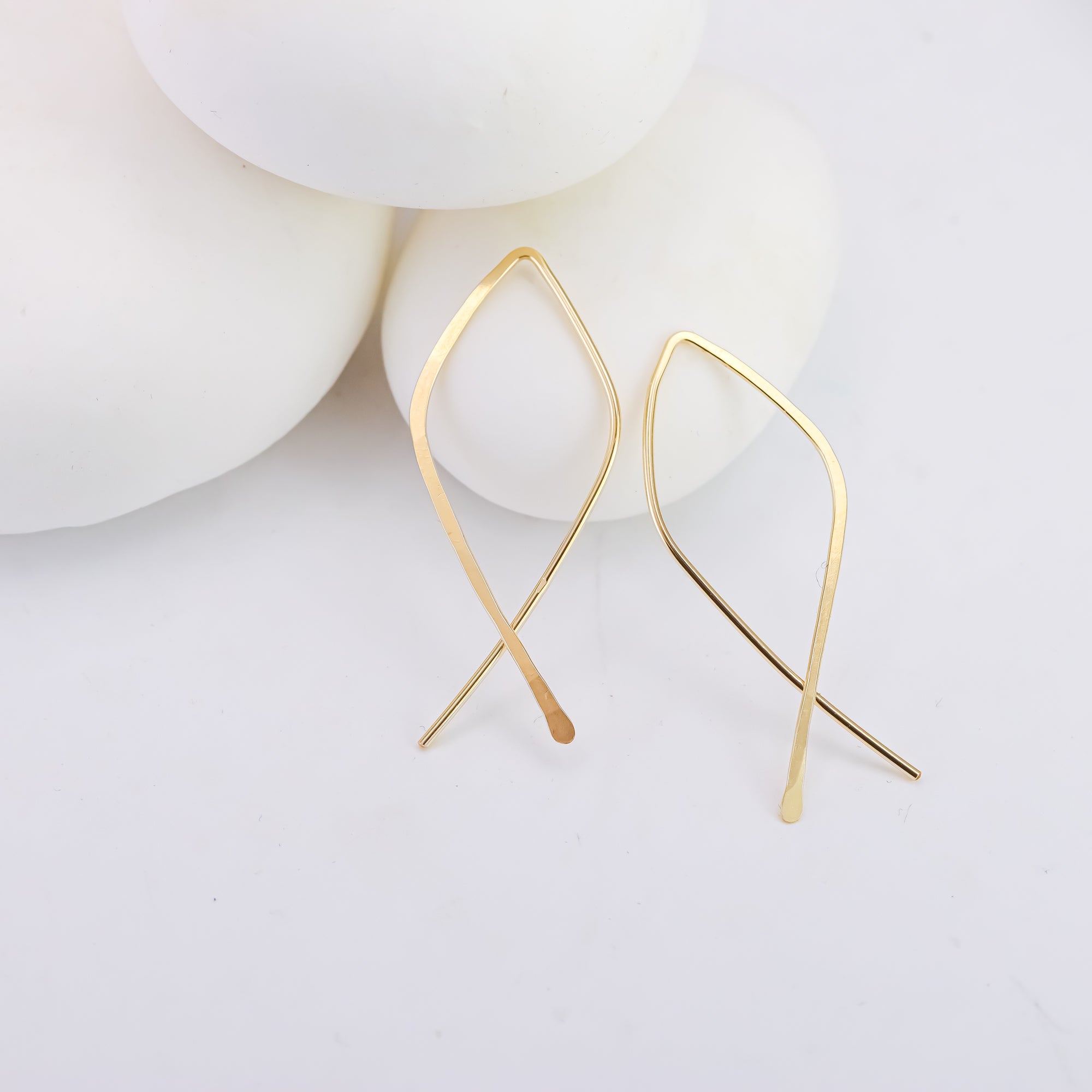 Open Teardrop Hoops