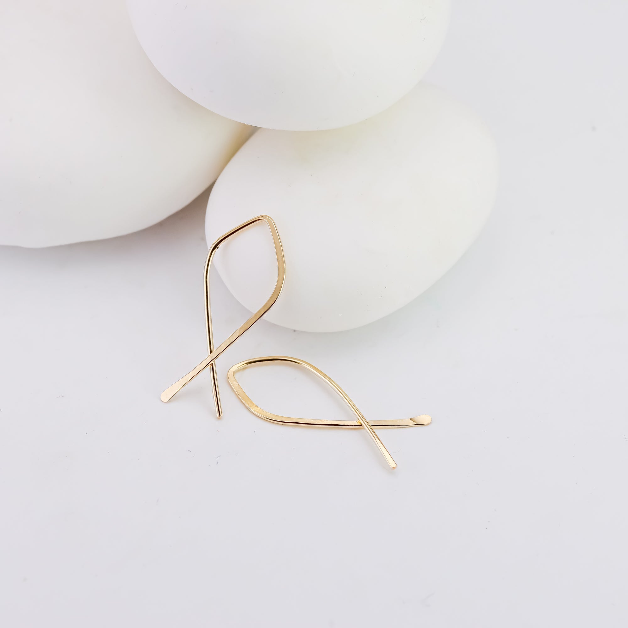 Open Teardrop Hoops