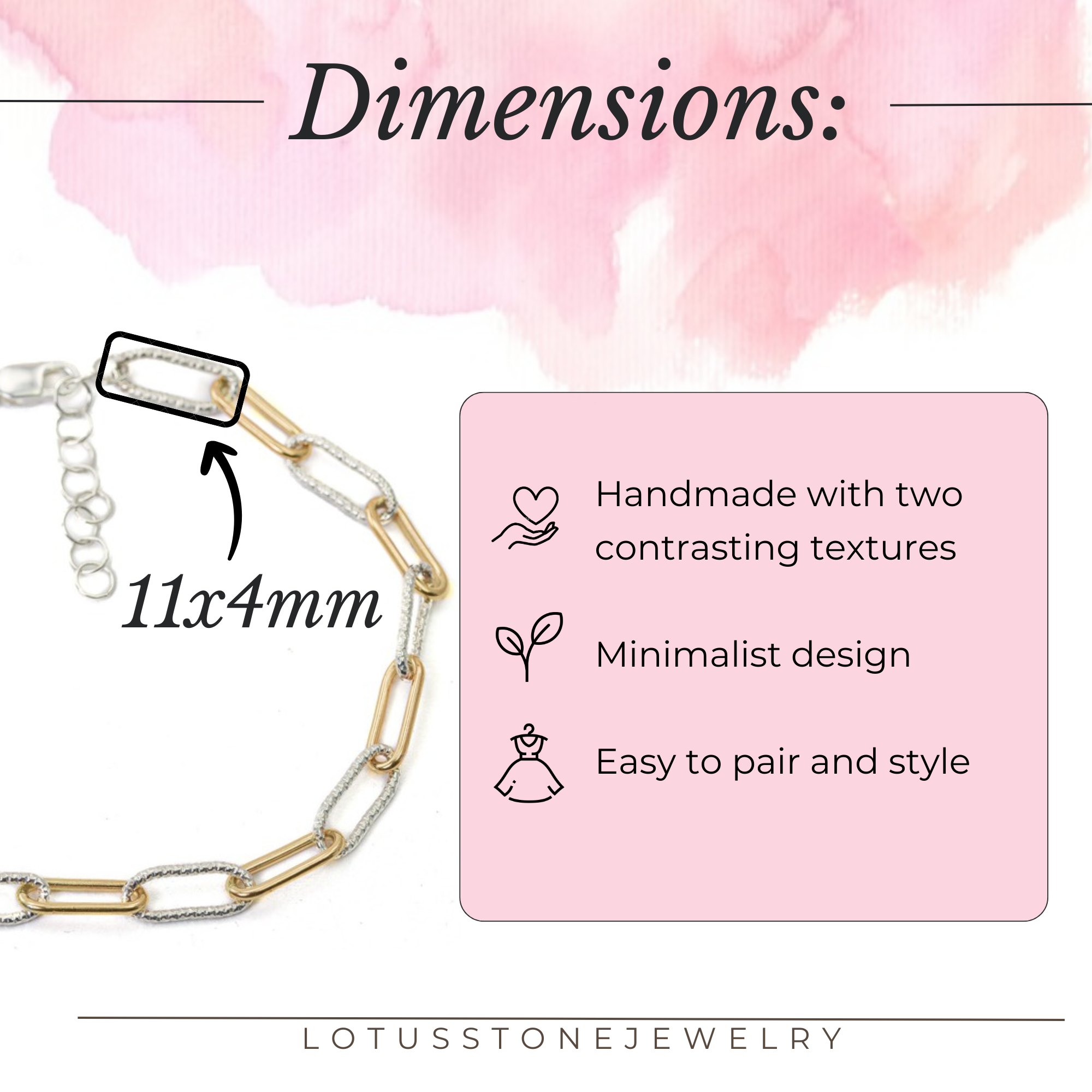 Paperclip Necklace and Bracelet Set