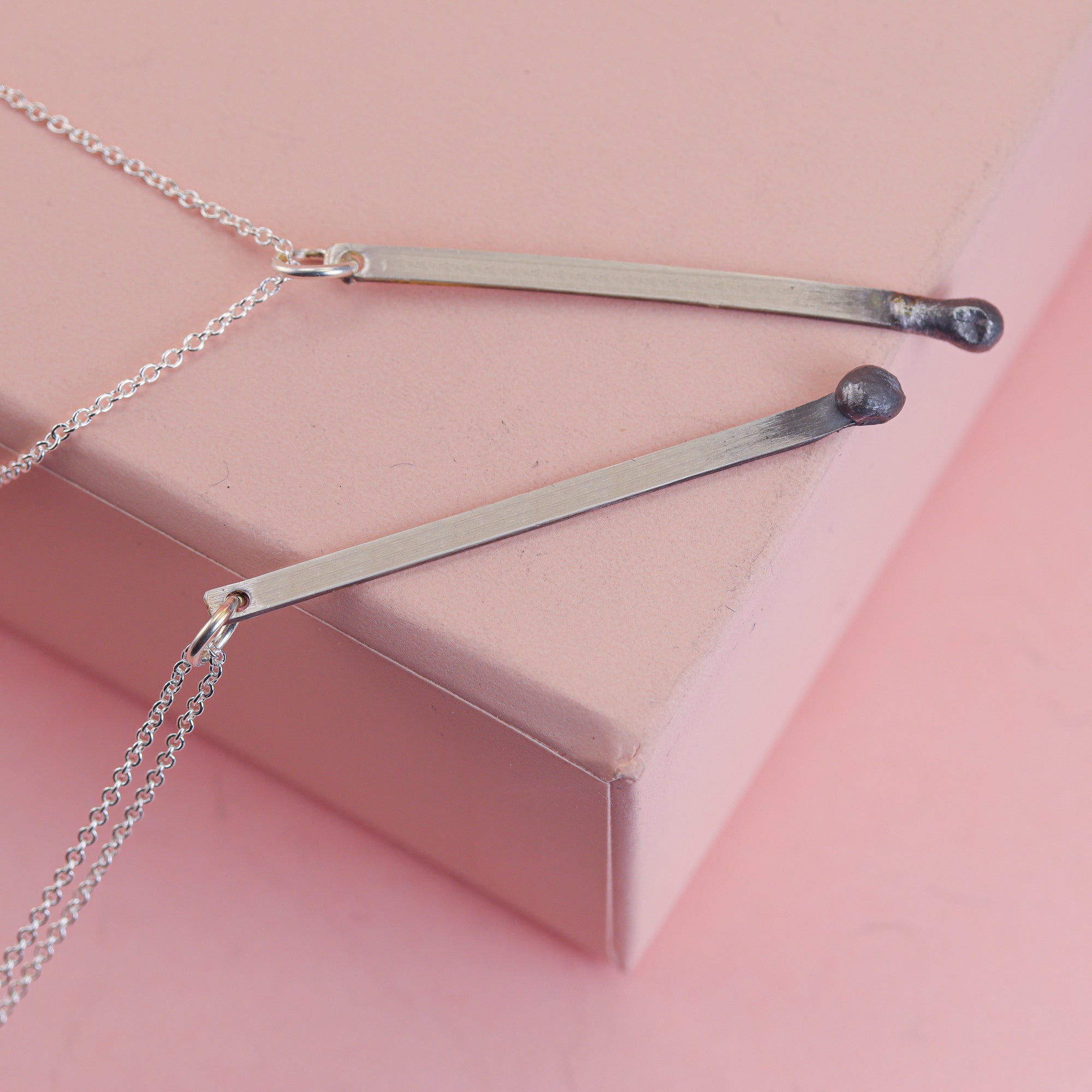 Silver Matchstick Necklace