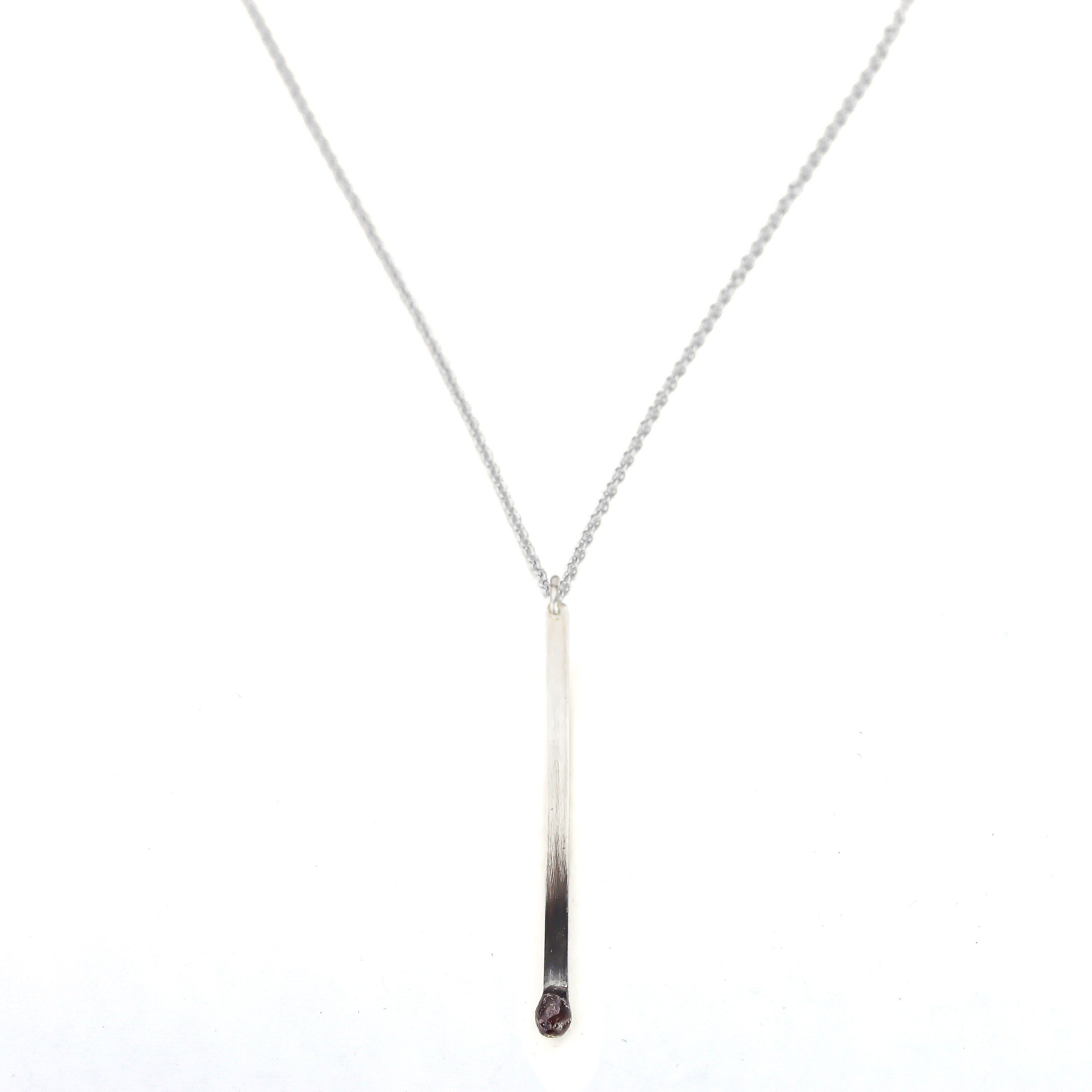 Silver Matchstick Necklace