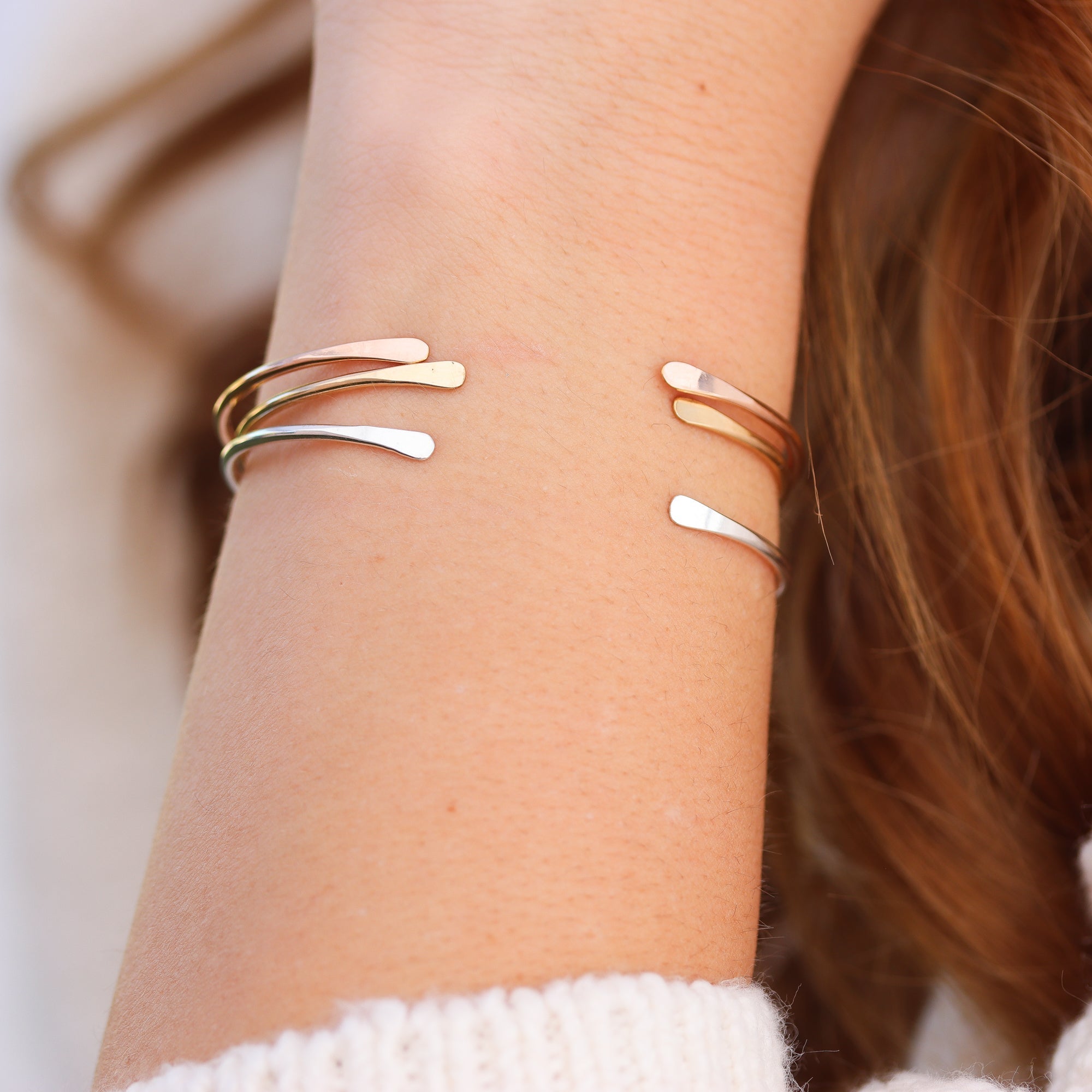 Smooth Cuff Set in Gold