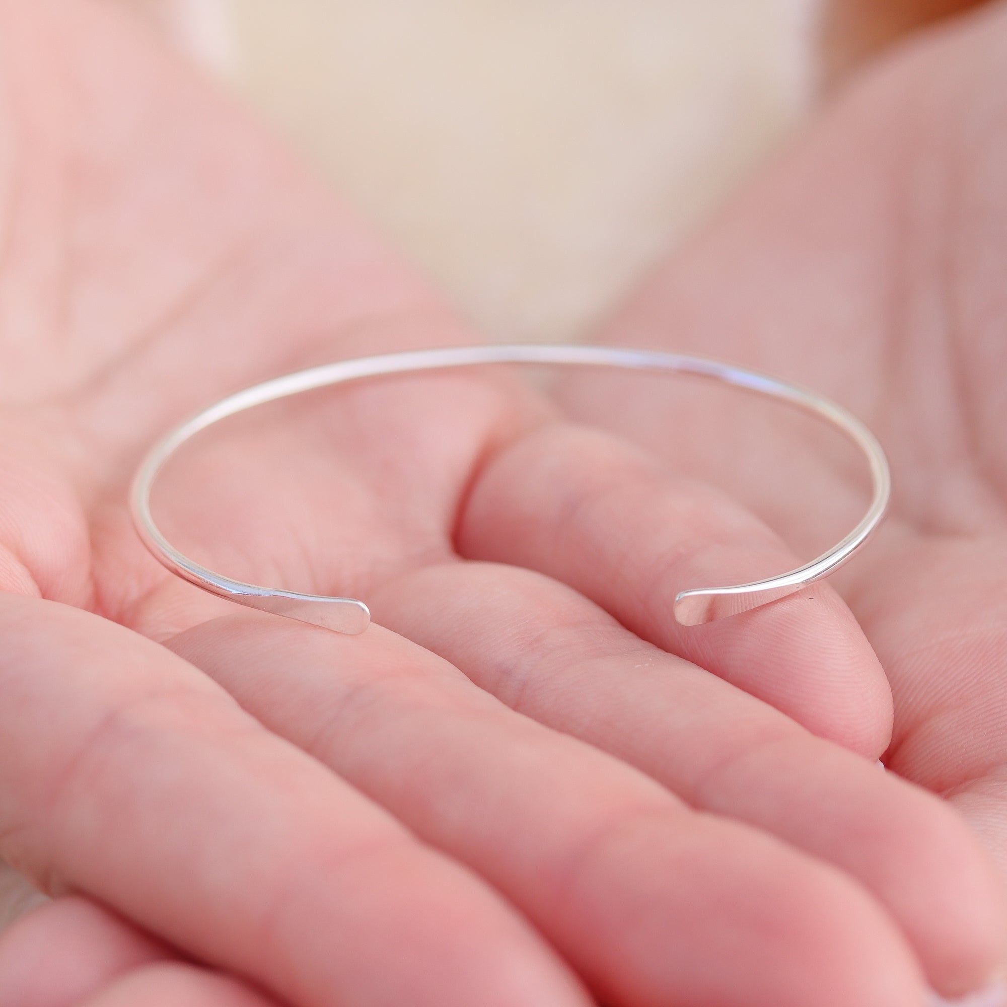 Smooth Cuff Set in Silver