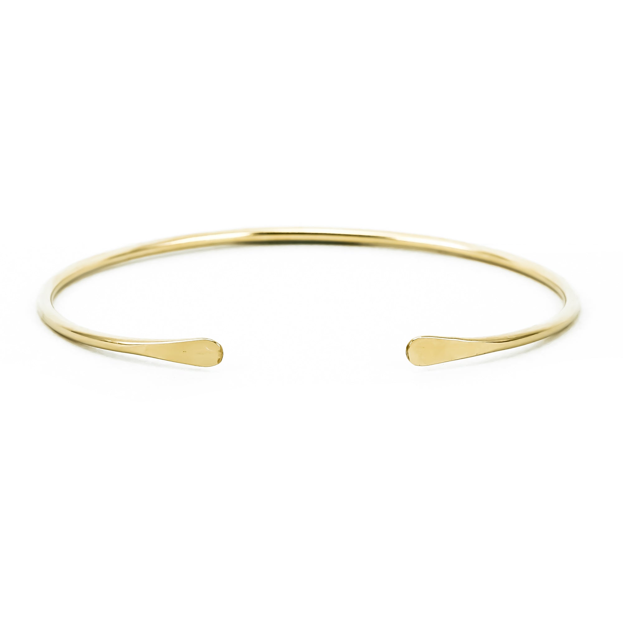 Smooth Thin 14K Gold Cuff Bracelet