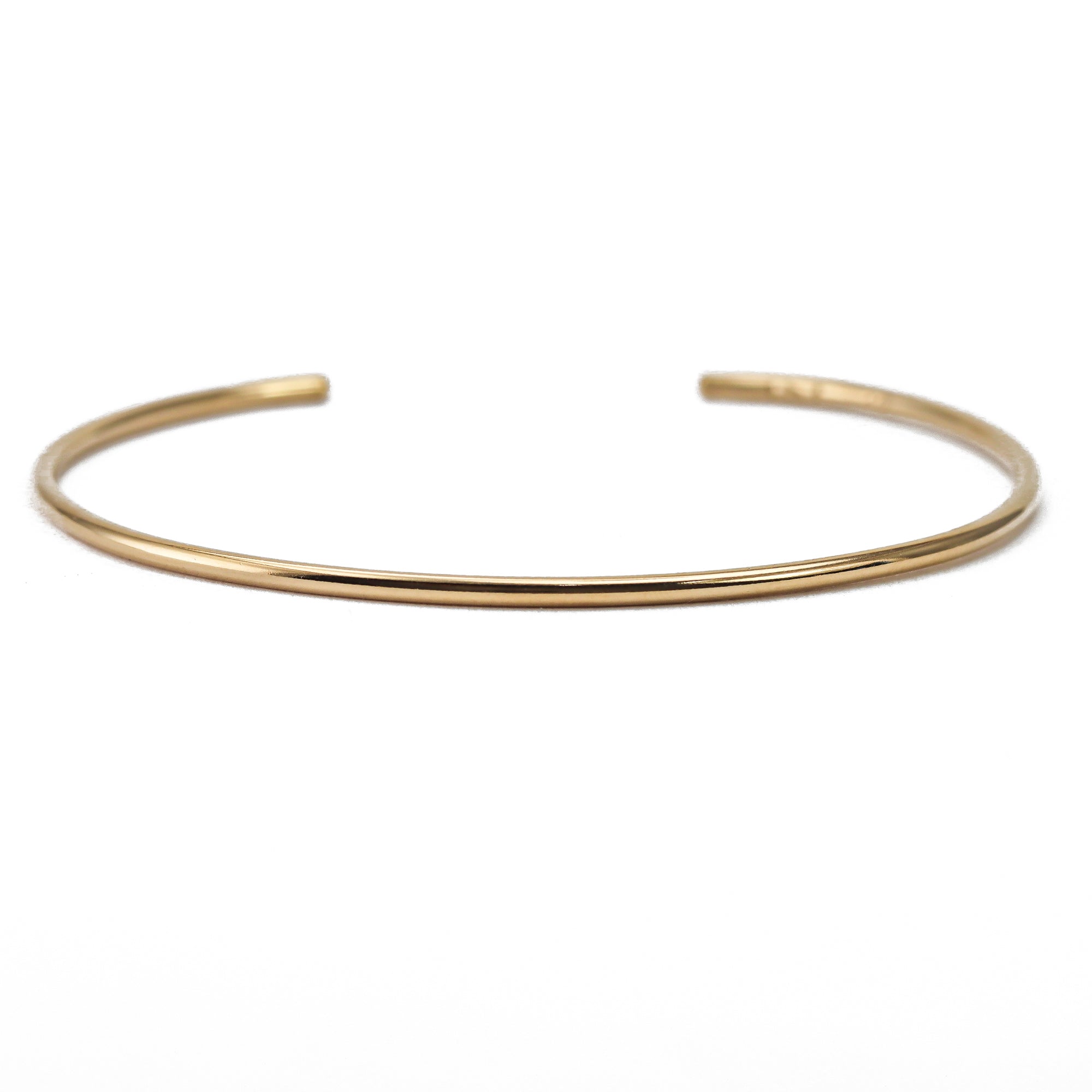 Smooth Thin Gold Cuff Bracelet