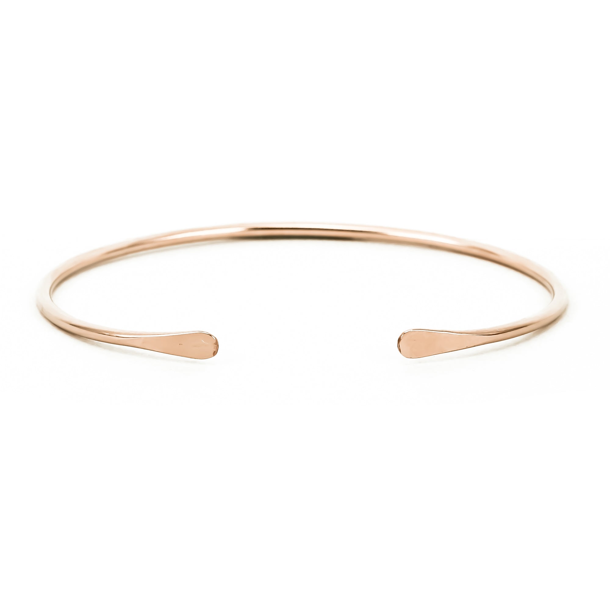 Smooth Thin Rose Gold Cuff Bracelet