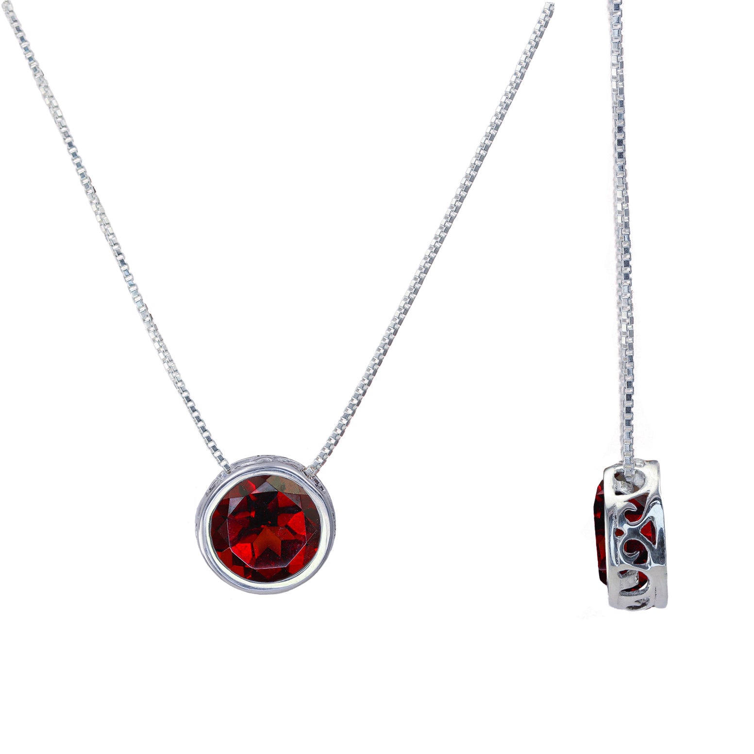 Solitaire Birthstone Slider Necklace