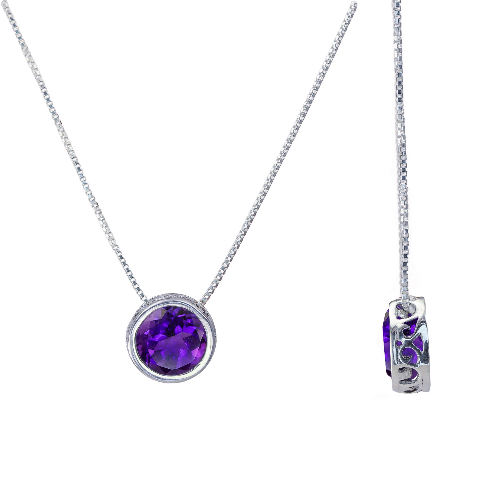 Solitaire Birthstone Slider Necklace