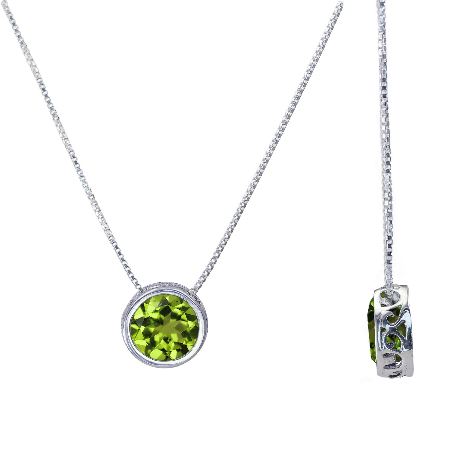 Solitaire Birthstone Slider Necklace