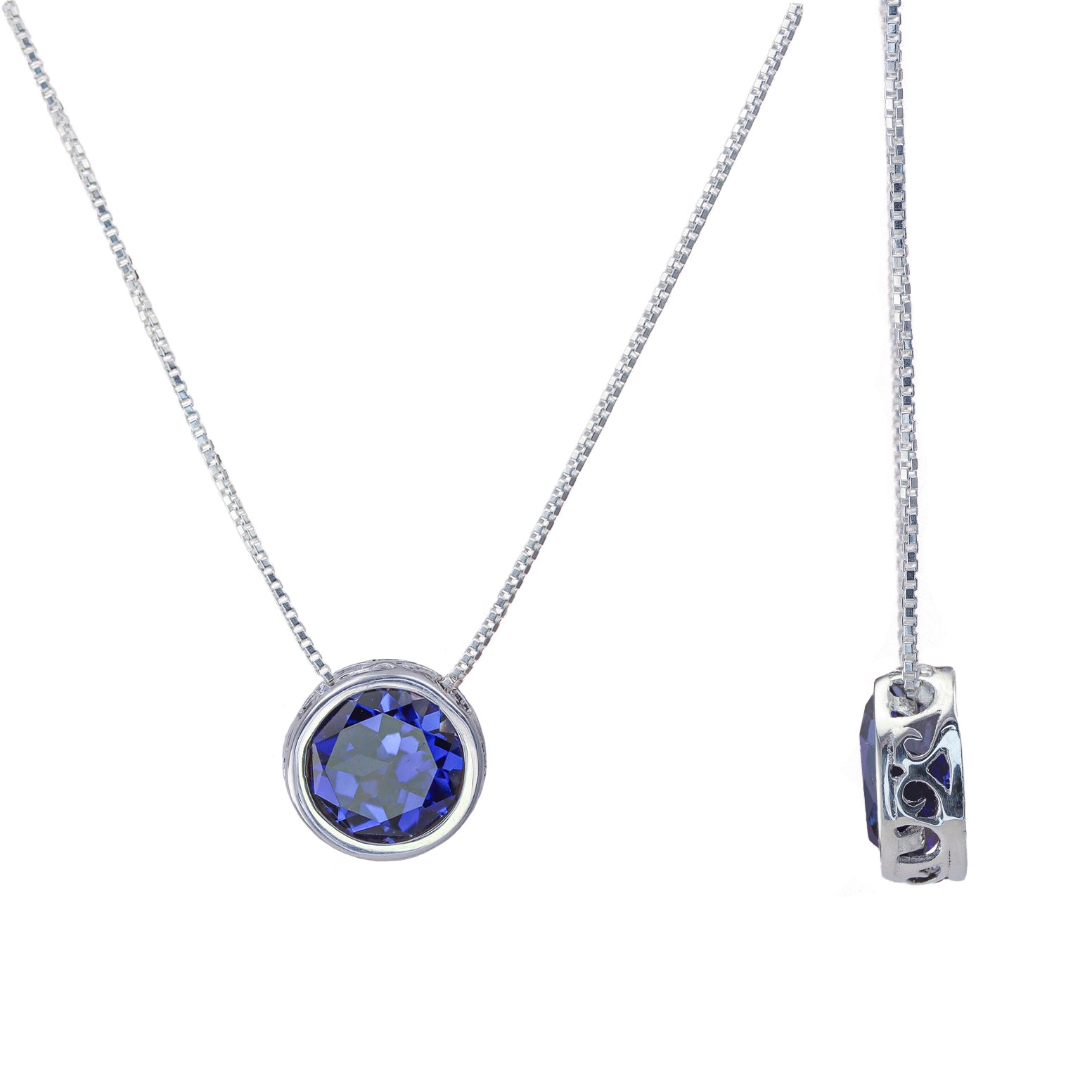 Solitaire Birthstone Slider Necklace
