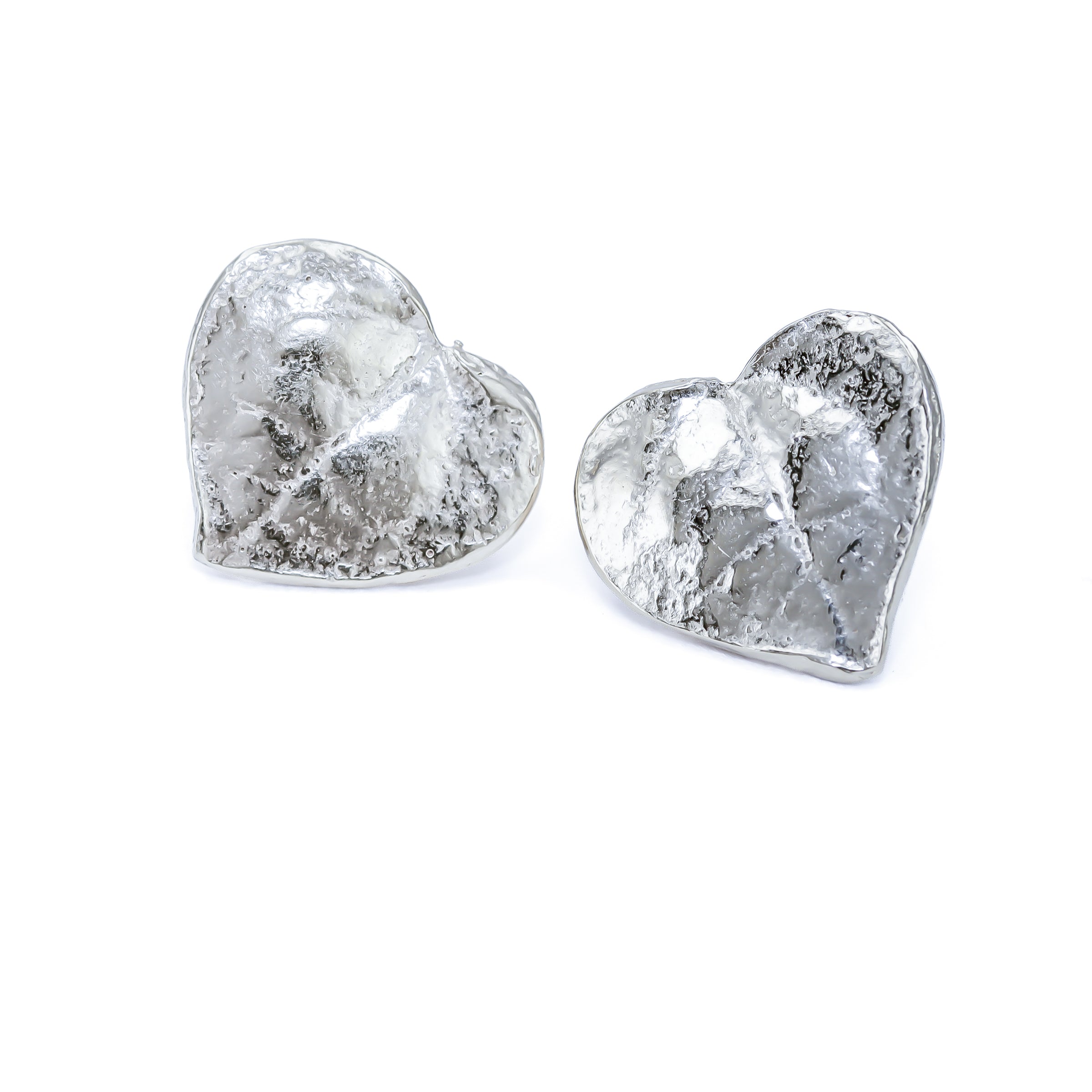 String of Heart Stud Earrings