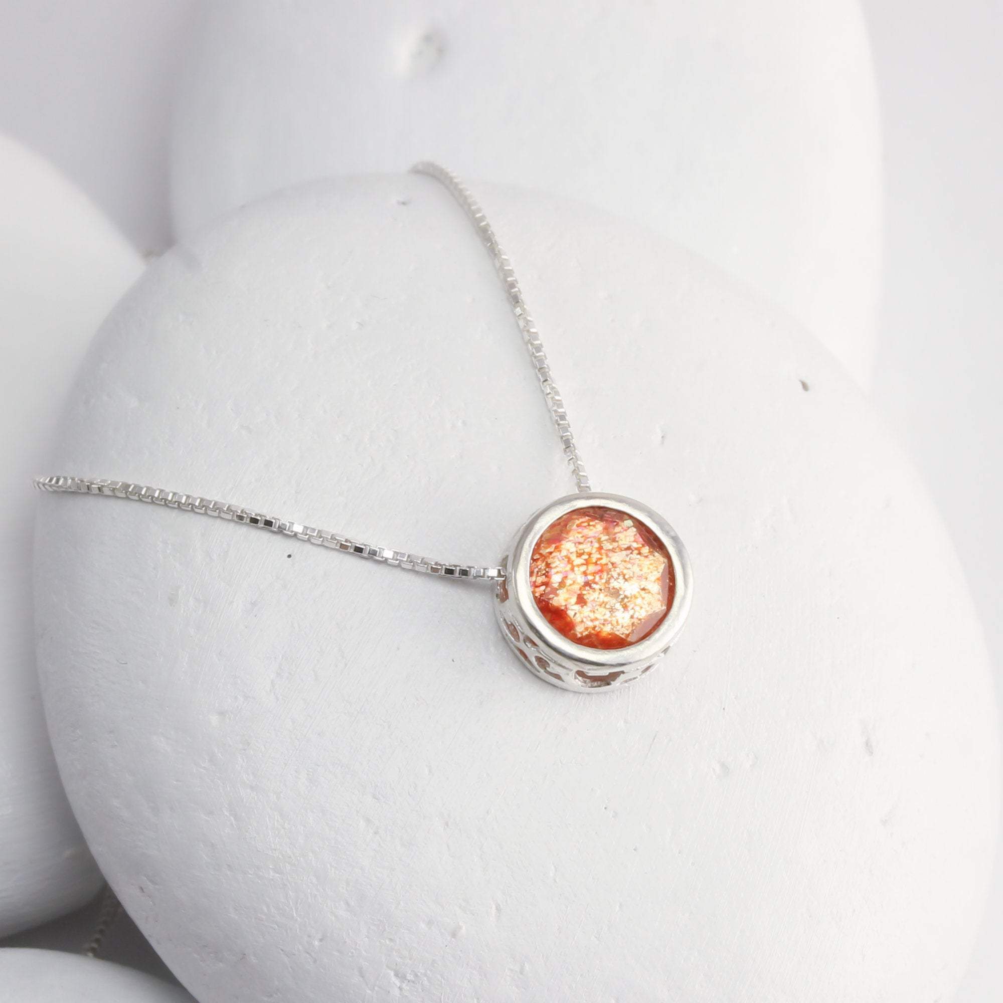 Sunstone Solitaire Necklace