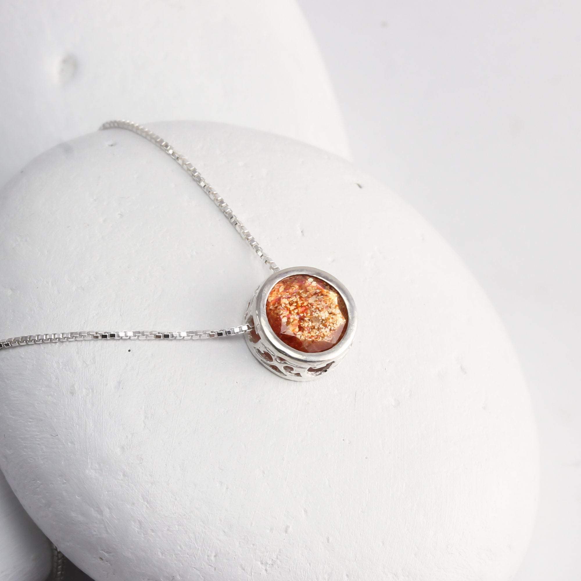 Sunstone Solitaire Necklace