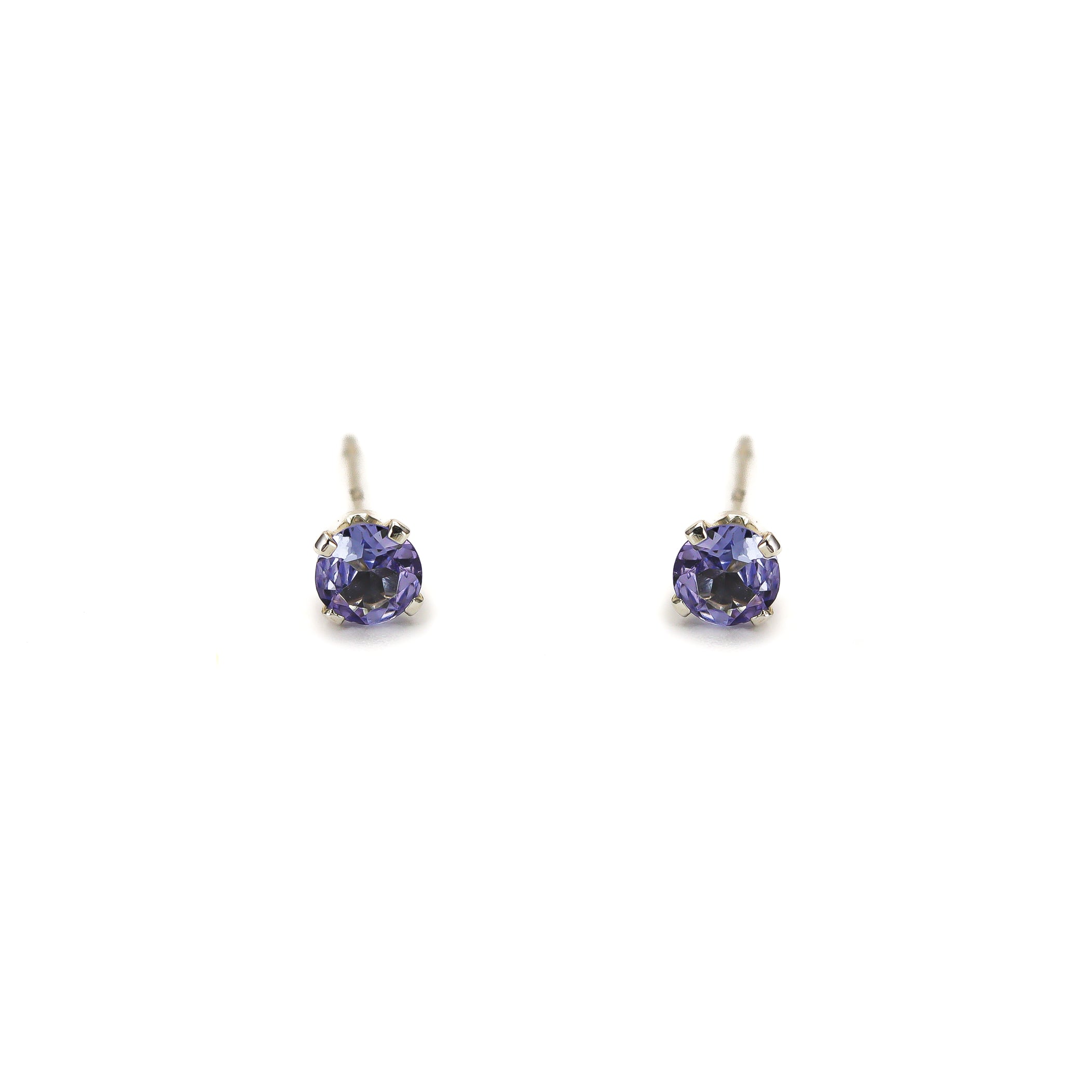Tiny Tanzanite Stud Earrings