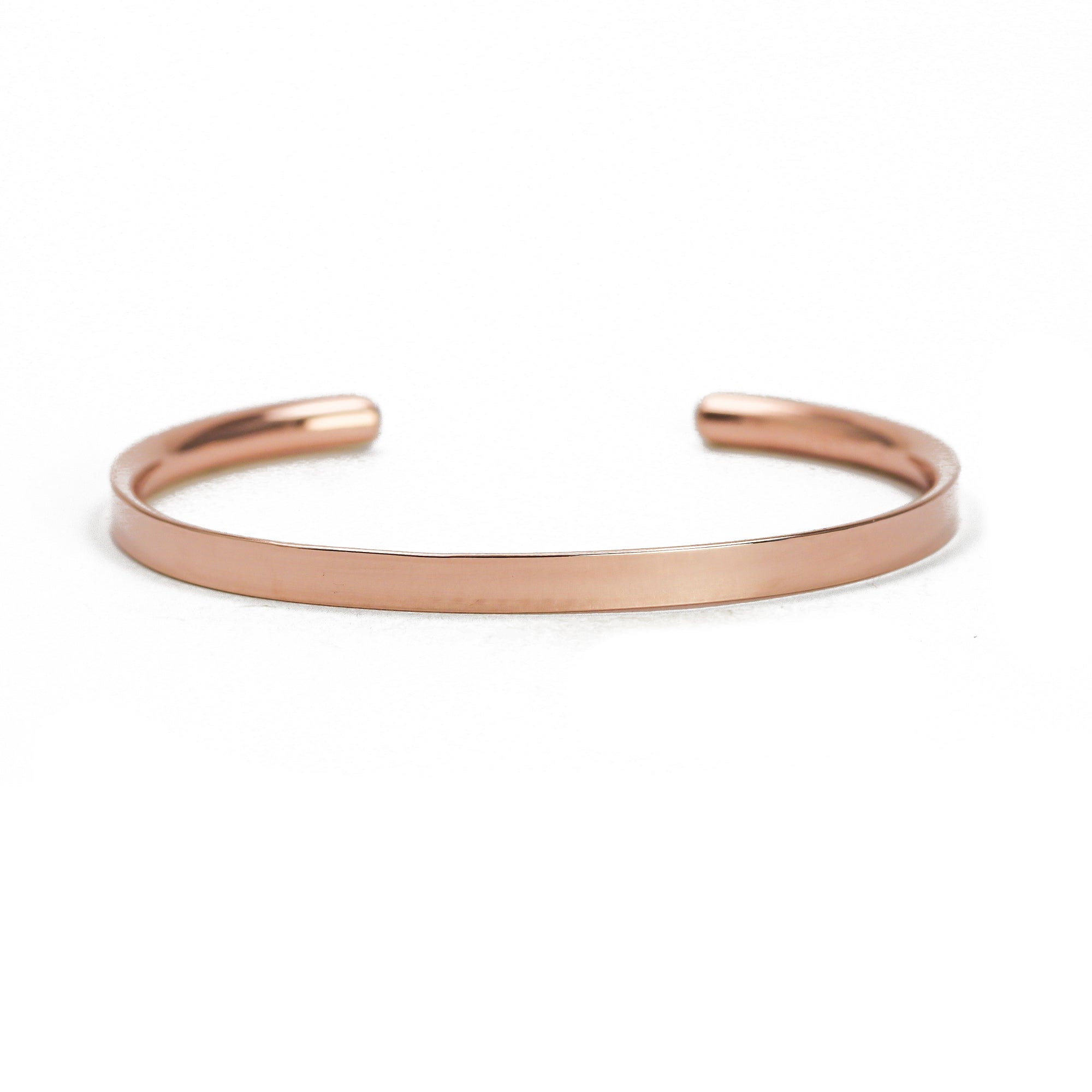 Wide Flat Rose Gold Cuff Bracelet